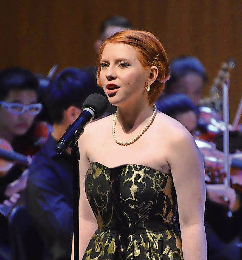 Hannah Mount, a musical theater student at Molloy College, will sing with the South Shore Symphony before the fireworks show on Saturday.