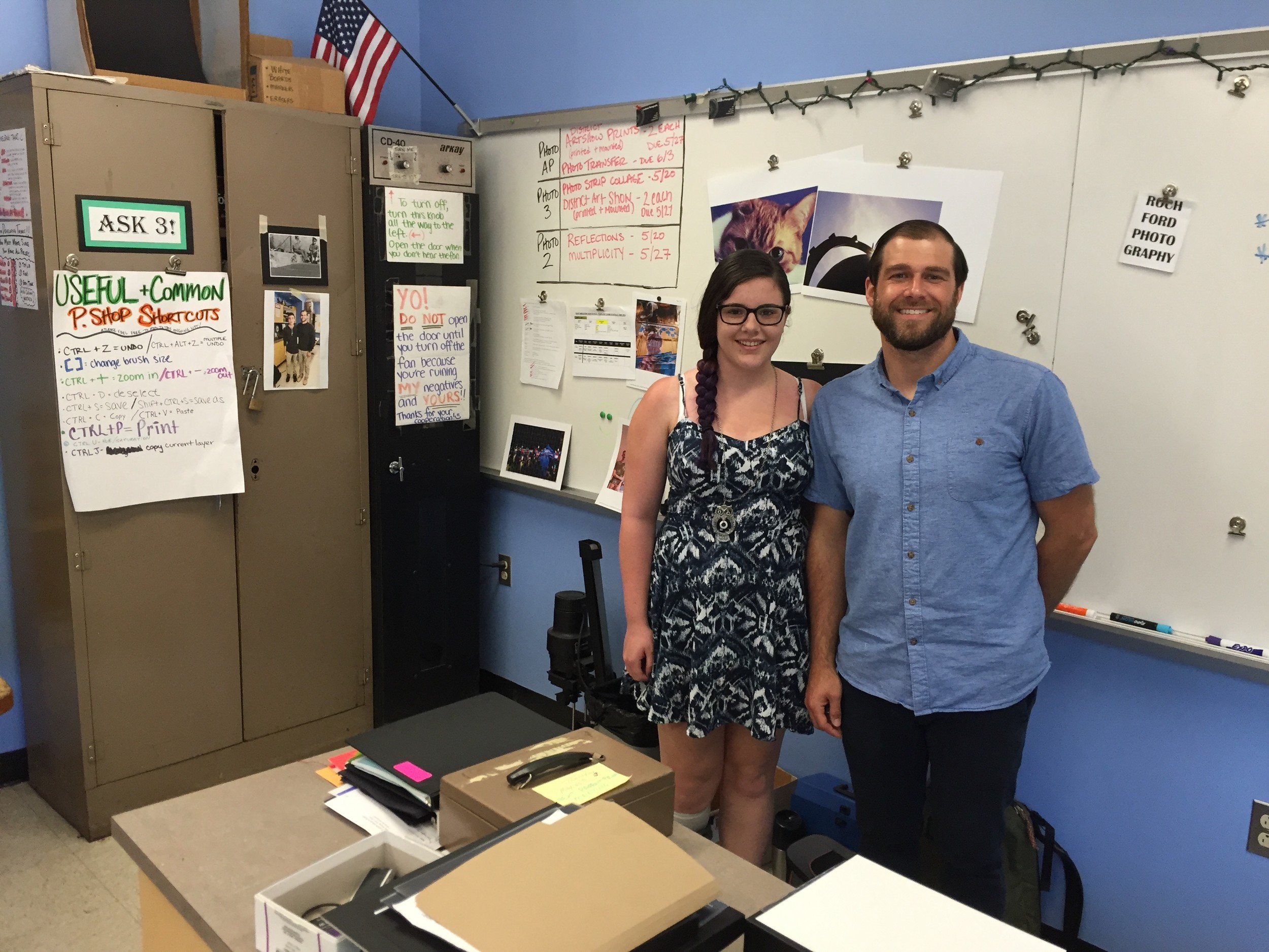 Ryan Rochford, Caitlyn Herlihy's photography teacher at EMHS, praised her work ethic