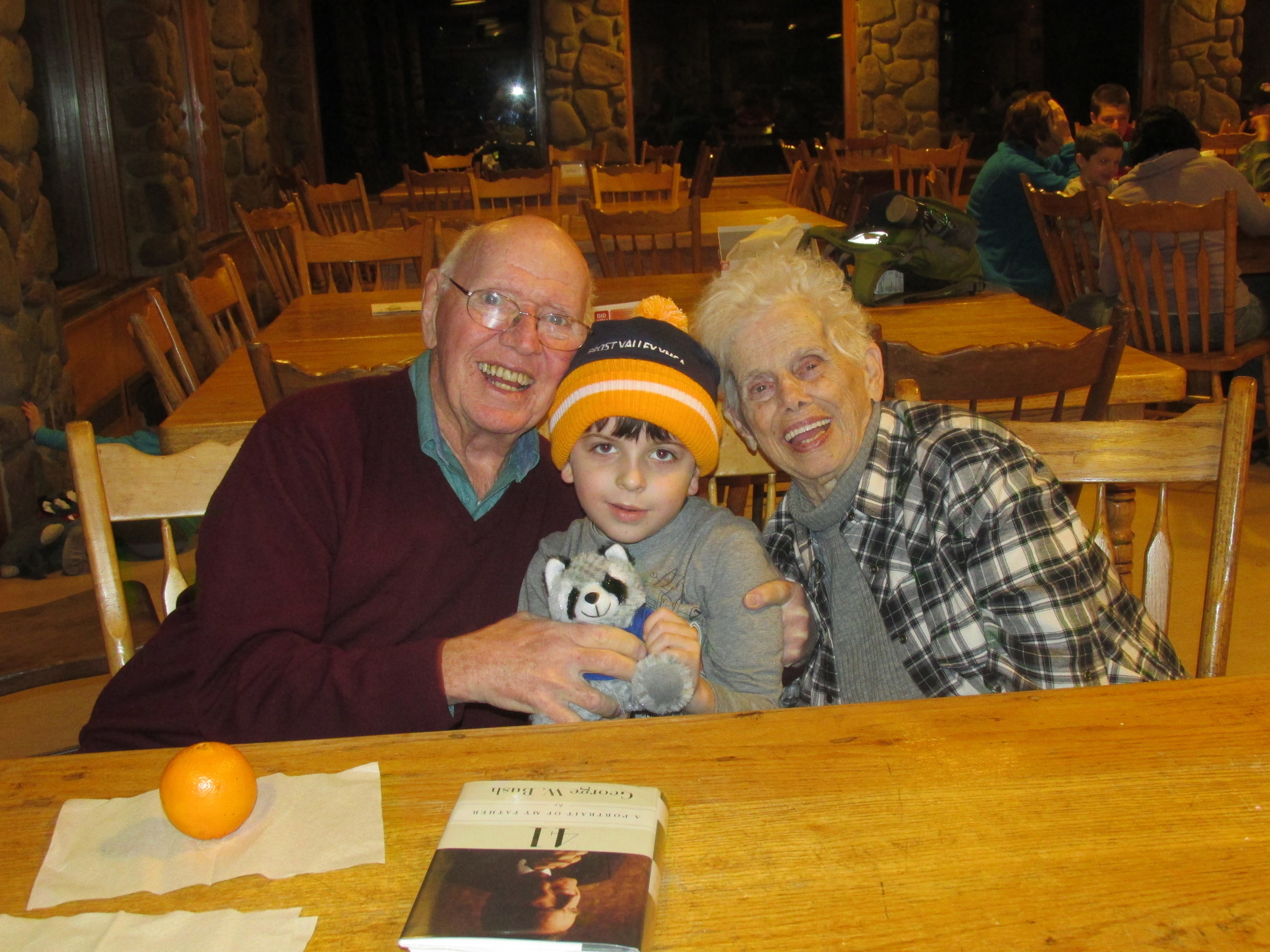 Jack McDonough, 84, left, with his grandson Johnny, 7, and his wife Lucille, 87, in Frost Valley, NY in 2015.