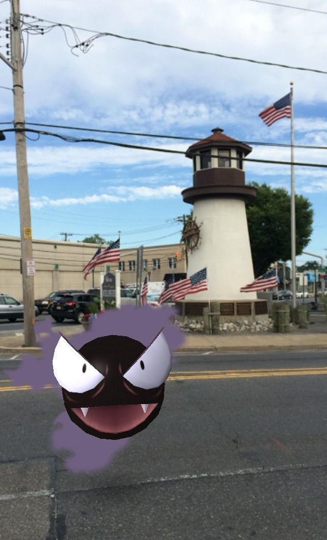 A ghost-type pokemon called Gastly was seen here in Oceanside, and can be found around Wantagh and Seaford.