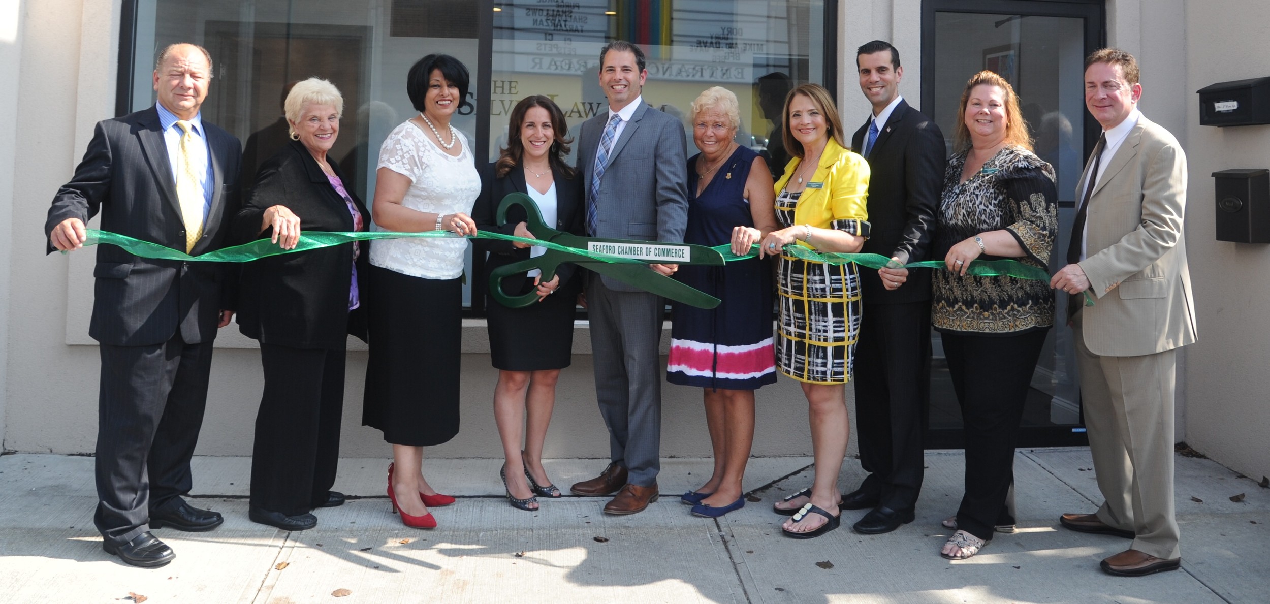 The Seaford Chamber of Commerce and locally elected officials attended the ribbon cutting ceremony for the Selvin Law Firm on July 14.