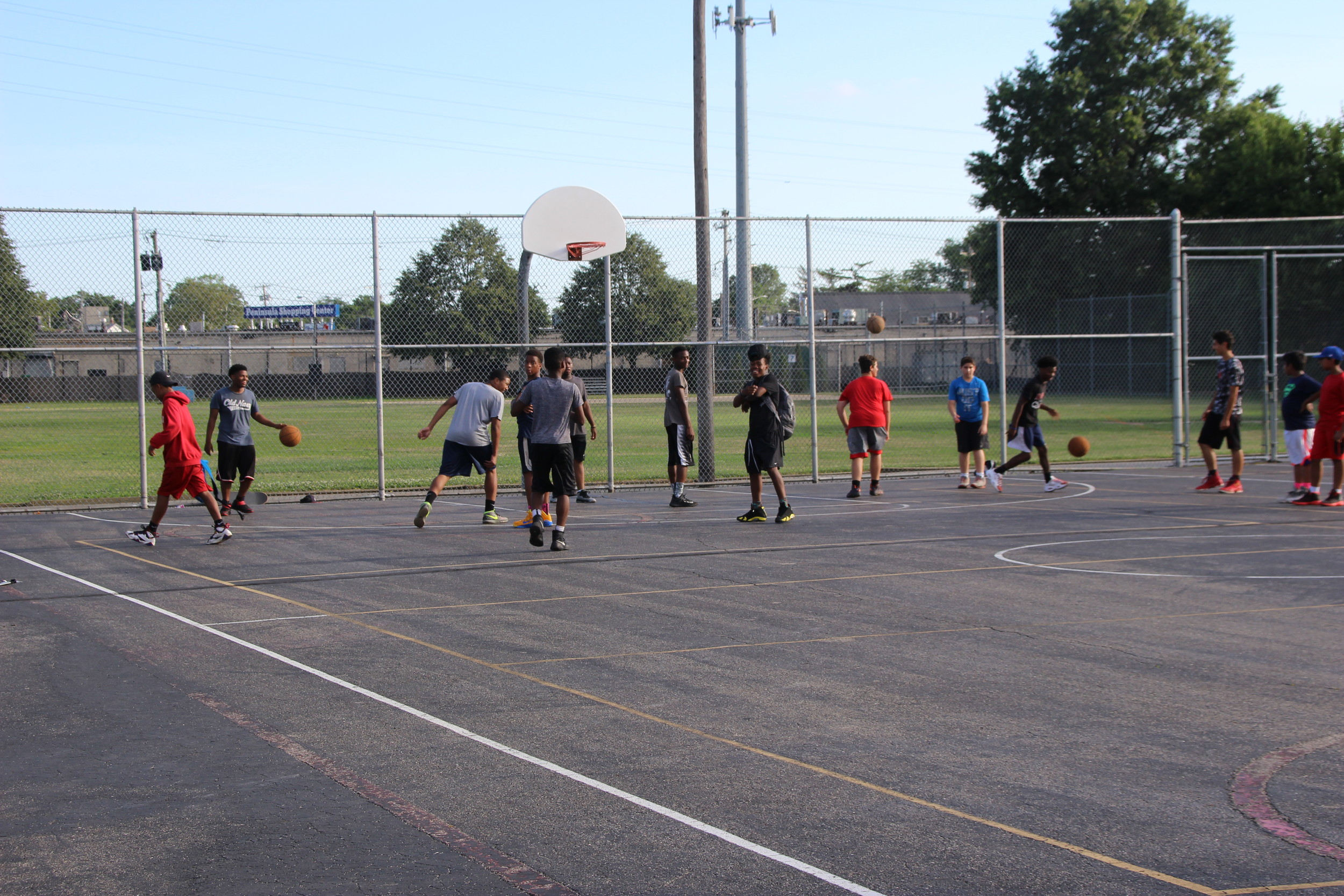 The fields will replace the existing basketball courts, but mobile hoops will be added.