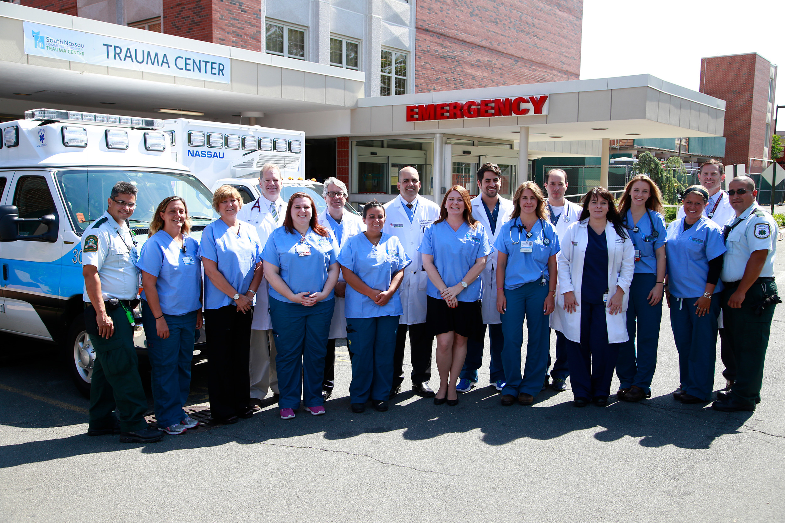 The South Nassau Communities Hospital emergency room Level II trauma staff