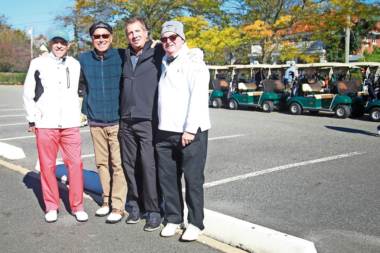 Atlantic Beach and Oceanside residents and friends, Joel Brenner, Dr. Al Rosen, a dentist, Michael Einhorn and Bill O’Brien at the Lawrence golf tournament.