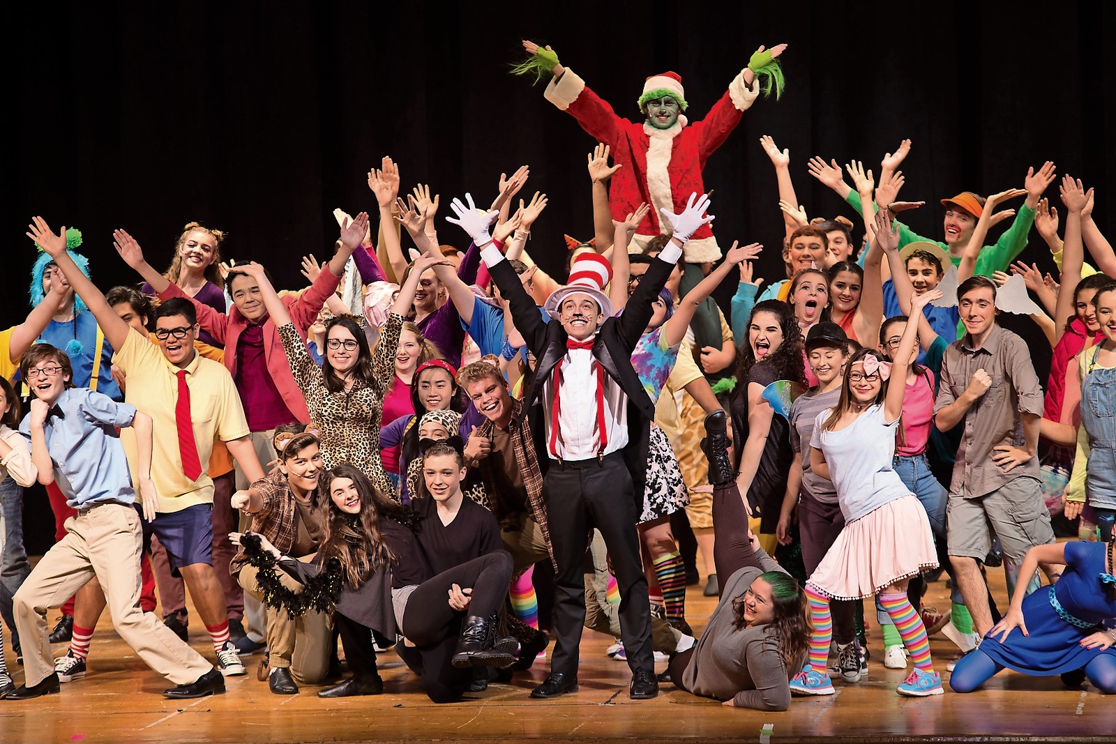 OHS's theater group energized the crowd during its opening scene of “Seussical the Musical” on Jan. 6.
