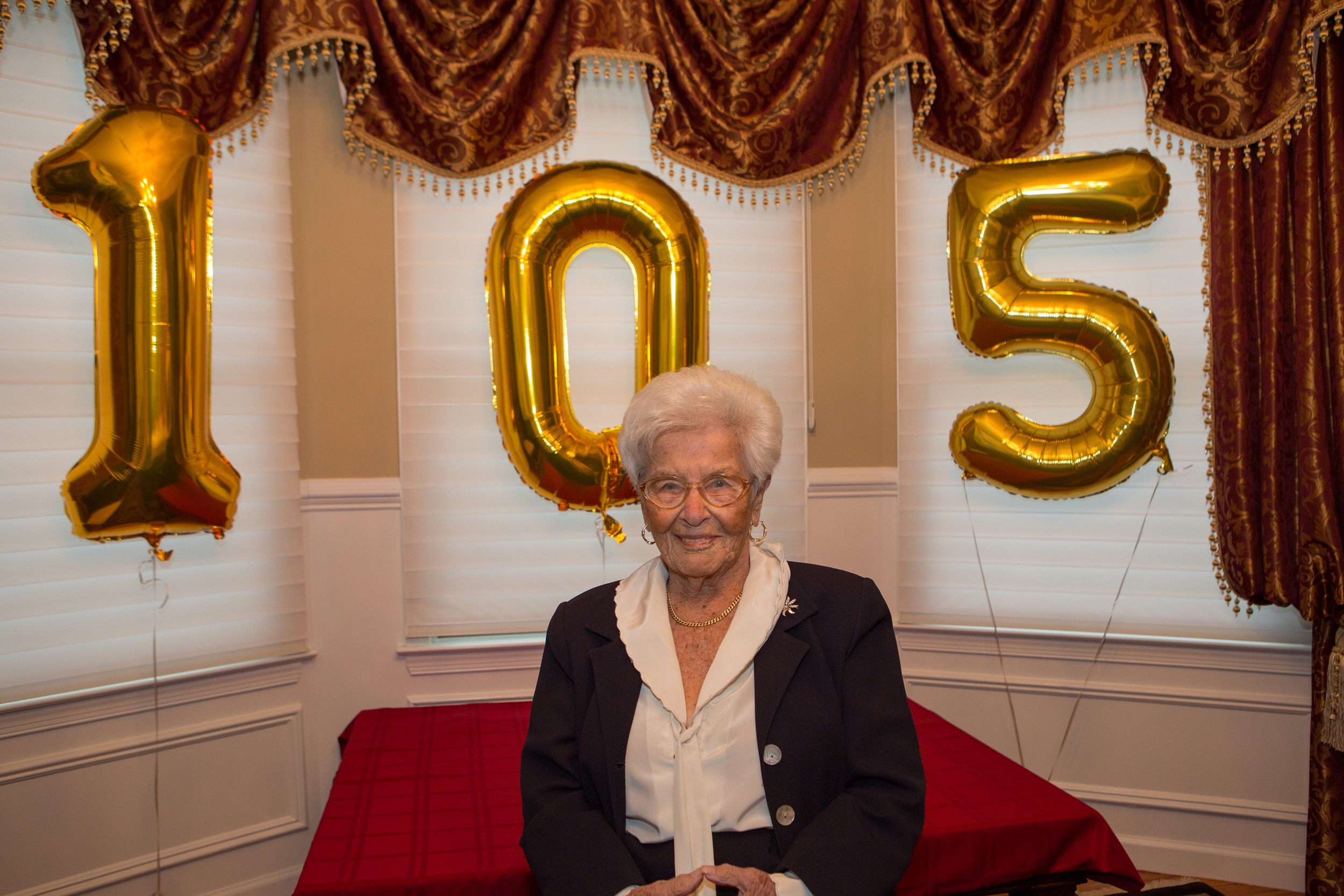 Rose Girone, of Whitestone, celebrated her 105th birthday at her daughter, Reha Bennicasa's, home in Merrick.
