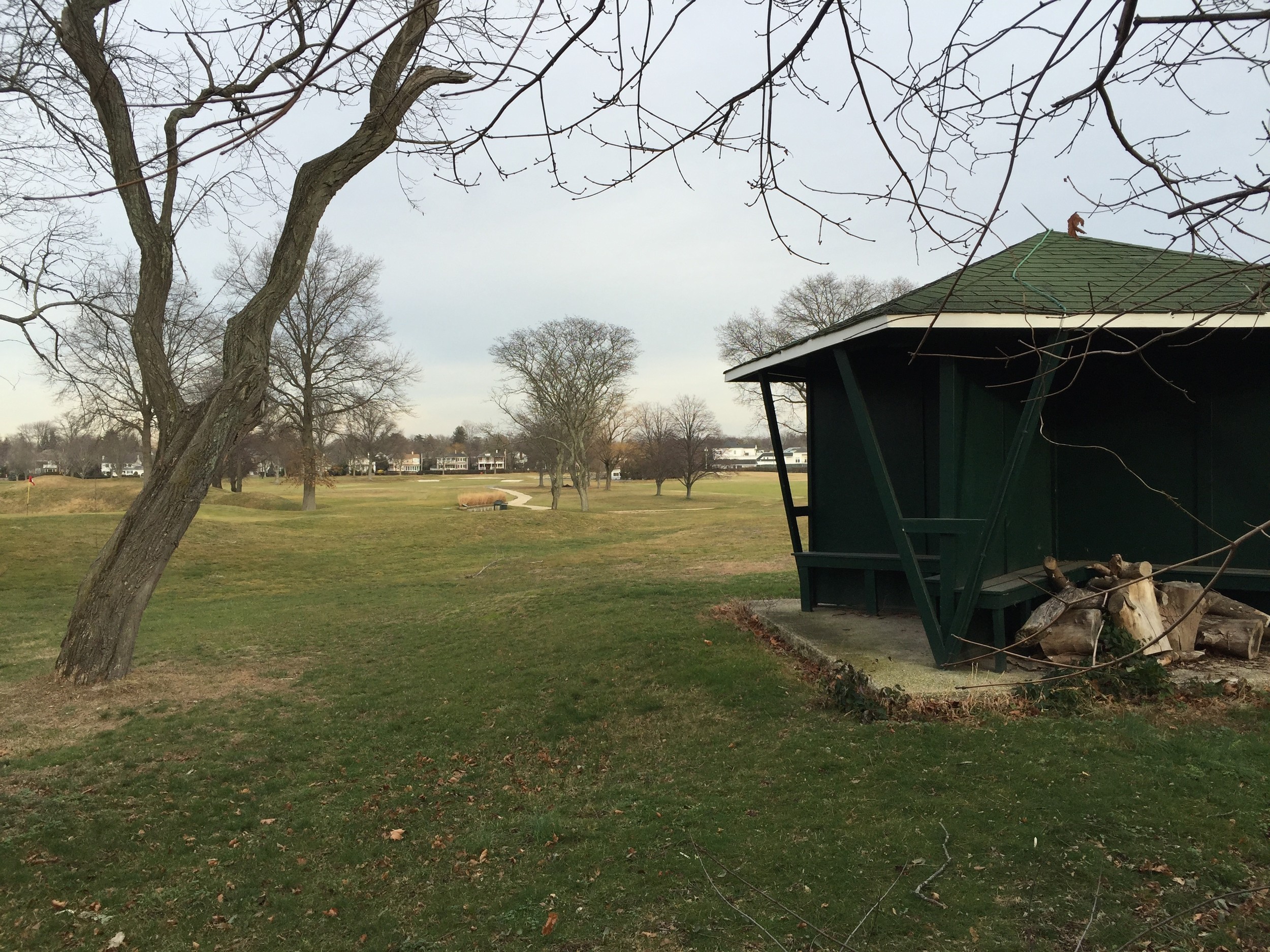 The golf course view Rose Street residents in Cedarhurst would lose if the Woodmere Club’s land were developed for homes.
