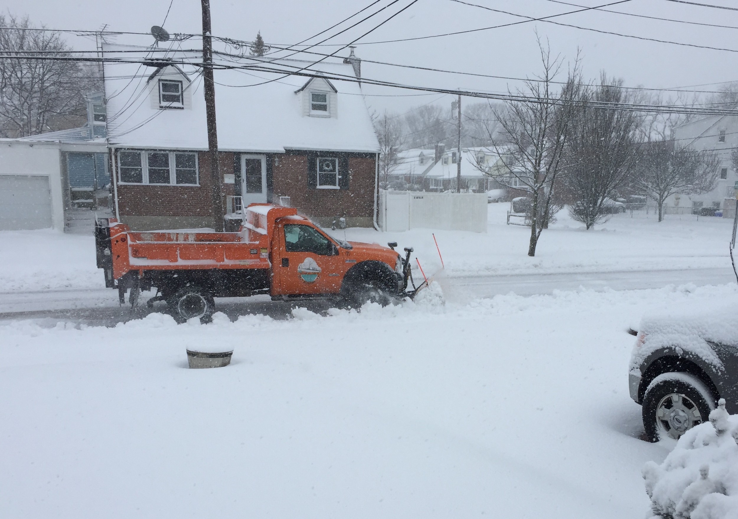 The Department of Public Works began pretreating roads with snow and sand on the eve of the storm.