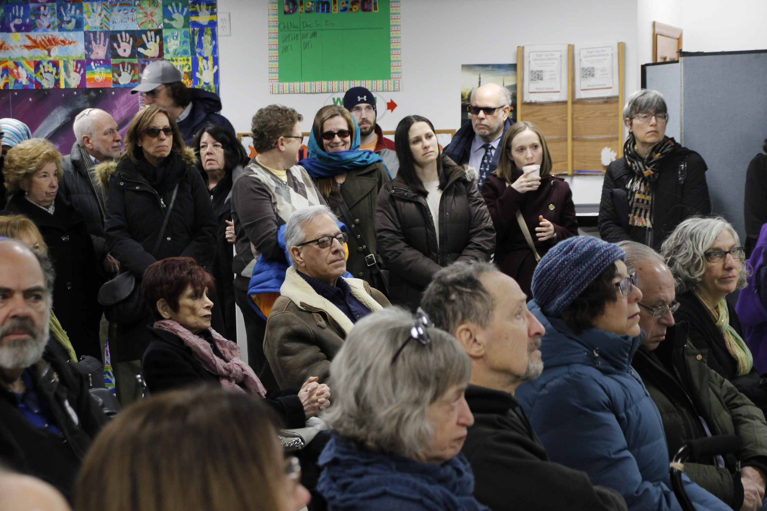 It was standing room only at Masjid Hamza Islamic Center of South Shore on Feb. 3.