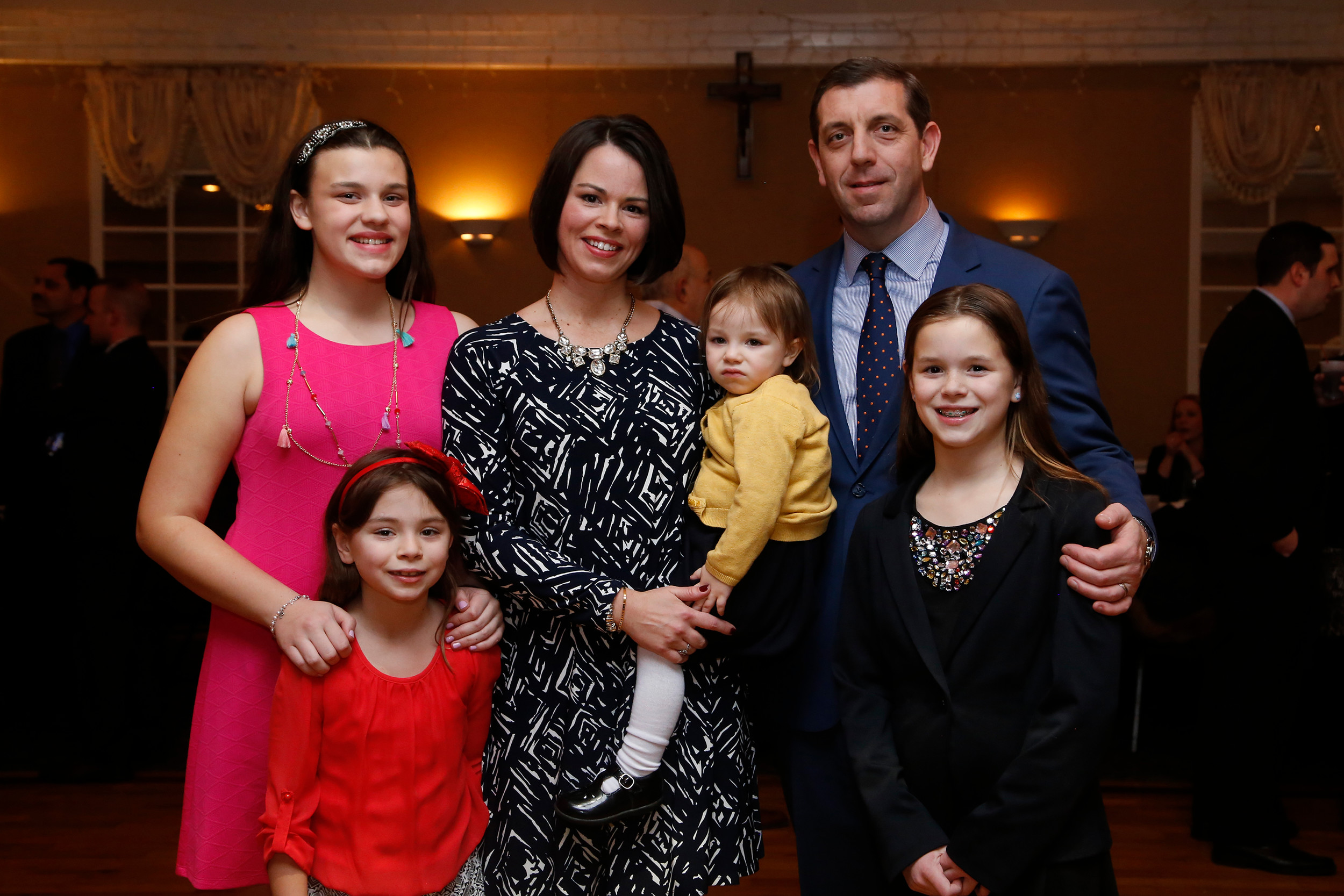 Susan Kelly, center, was awarded Citizen of the Year and enjoyed the honor with her husband, Alan, and children Elaine, Erin, Colleen and Cara.