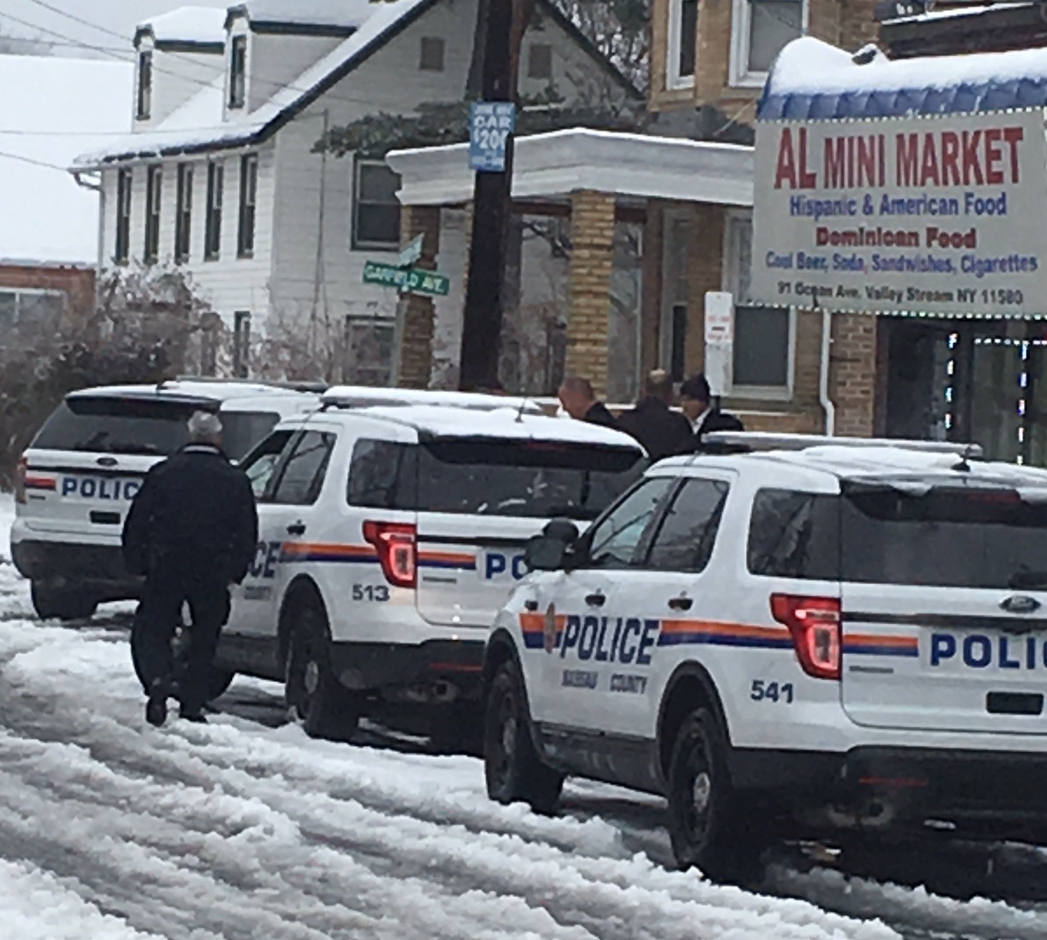 Members from the Nassau County Police Department’s Homicide Squad handled the investigation on Saturday at the AL Mini Mart.