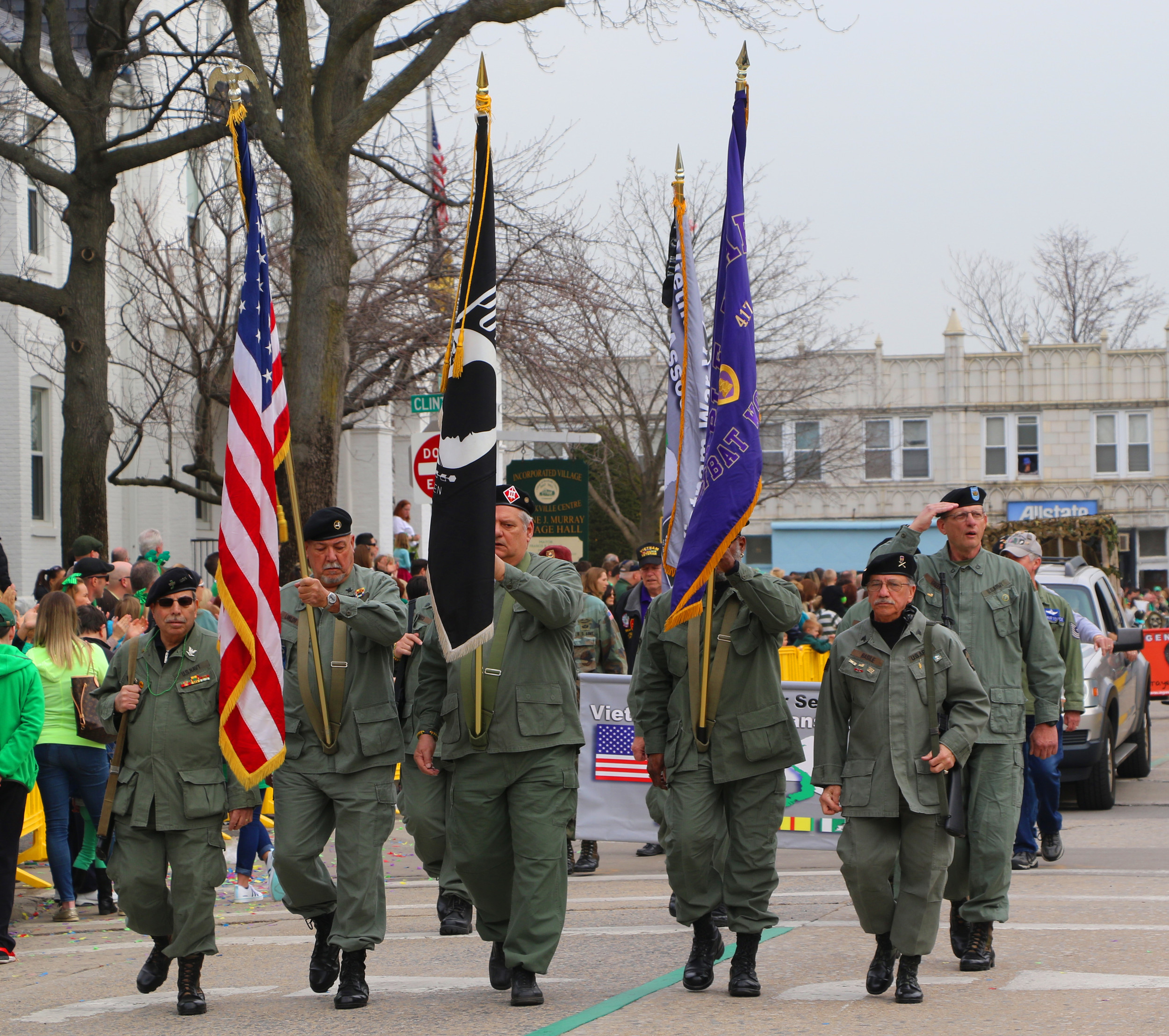 A contingency of Vietnam veterans and prisoners of war came out to participate.