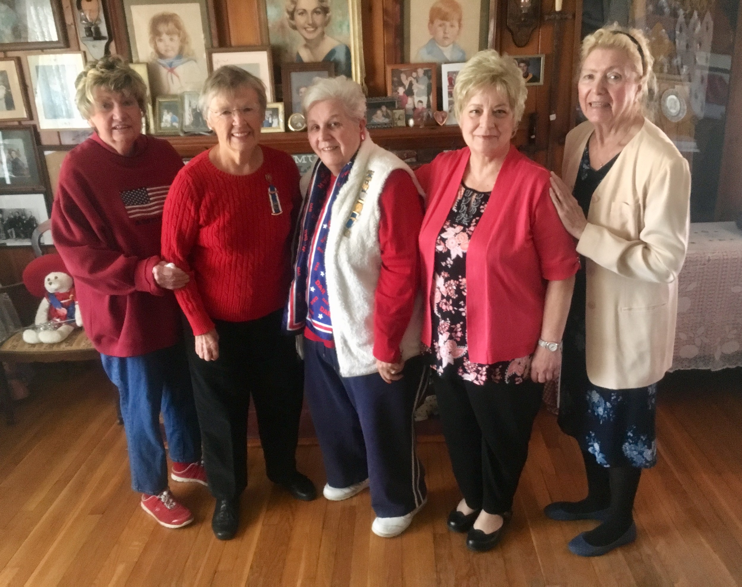 Wantagh Resident Ellen Cook, left, Mary Wagner, Sandy Leonard, Regina Pinto and Johanna Livesay say they are all proud to be part of the Jerusalem Chapter of the Daughters of the American Revolution.