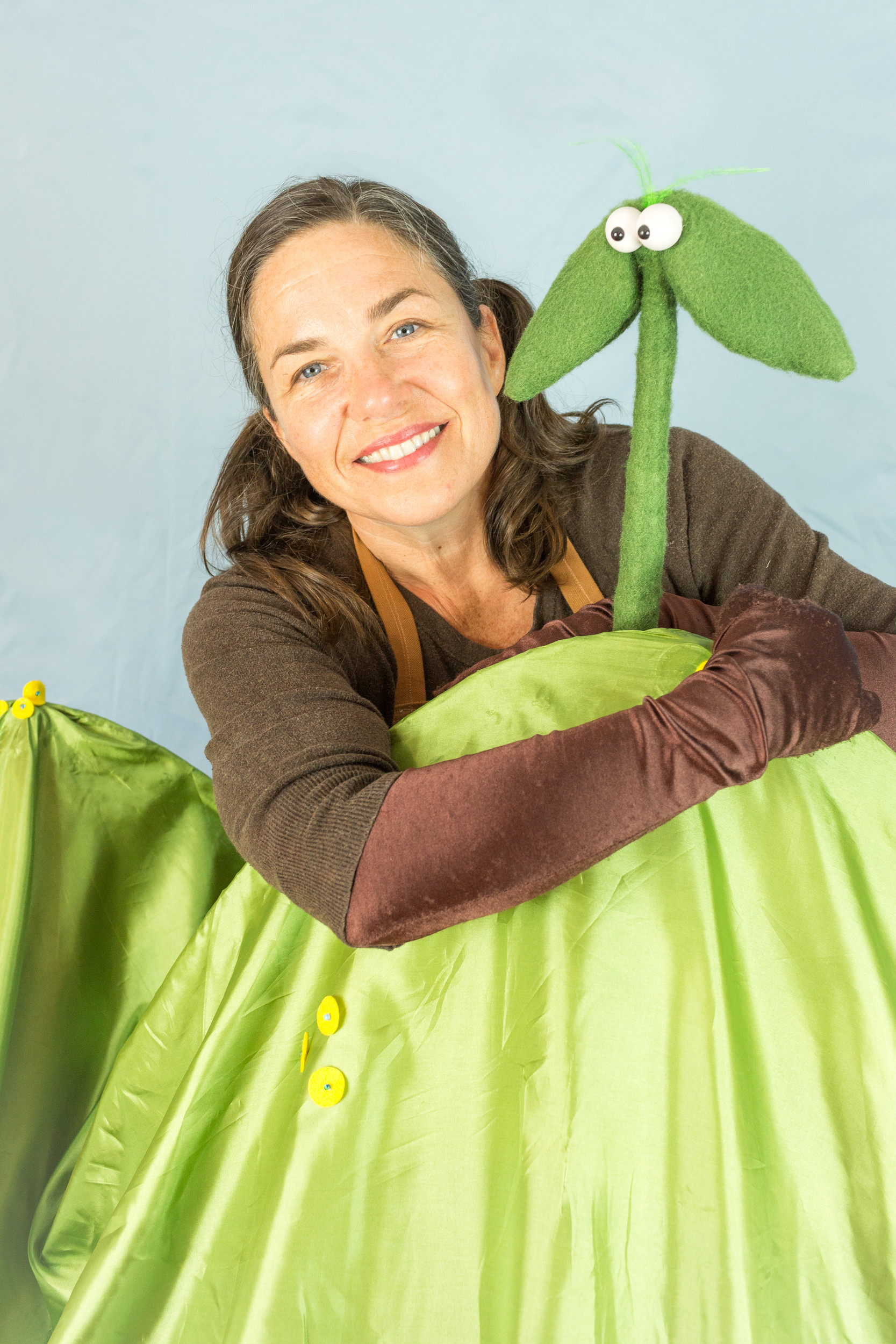 Puppeteer Liz Joyce visits the Long Island Children's Museum stage with her ecological adventure, "The Doubtful Sprout," Saturday and Sunday,