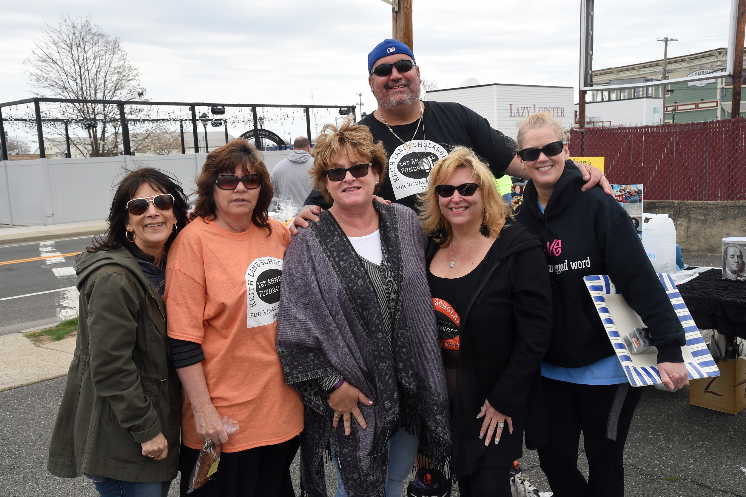 Linda Abruzzo, left, Maryellen Haggerty, Trish Appello, Peter Navarra, Stacy Lane-Navarra and Donna Tofalli all took part in the fundraiser.