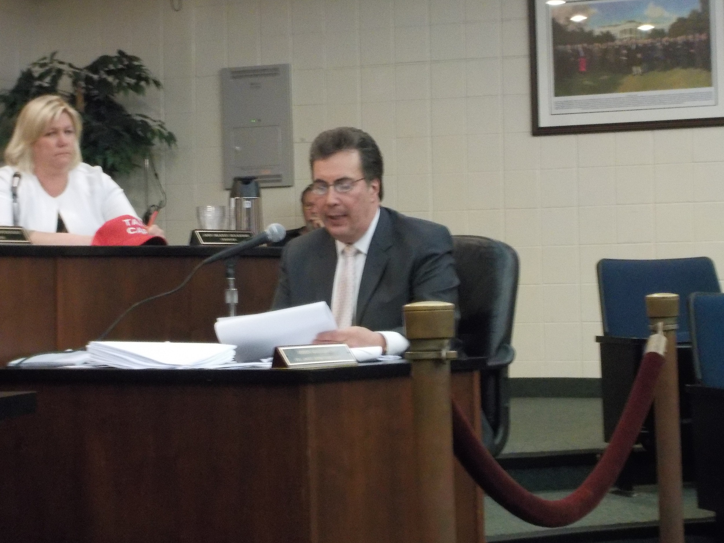 Lynbrook Village Administrator John Giordano presented the tentative 2017-18 budget at the April 17 board meeting.