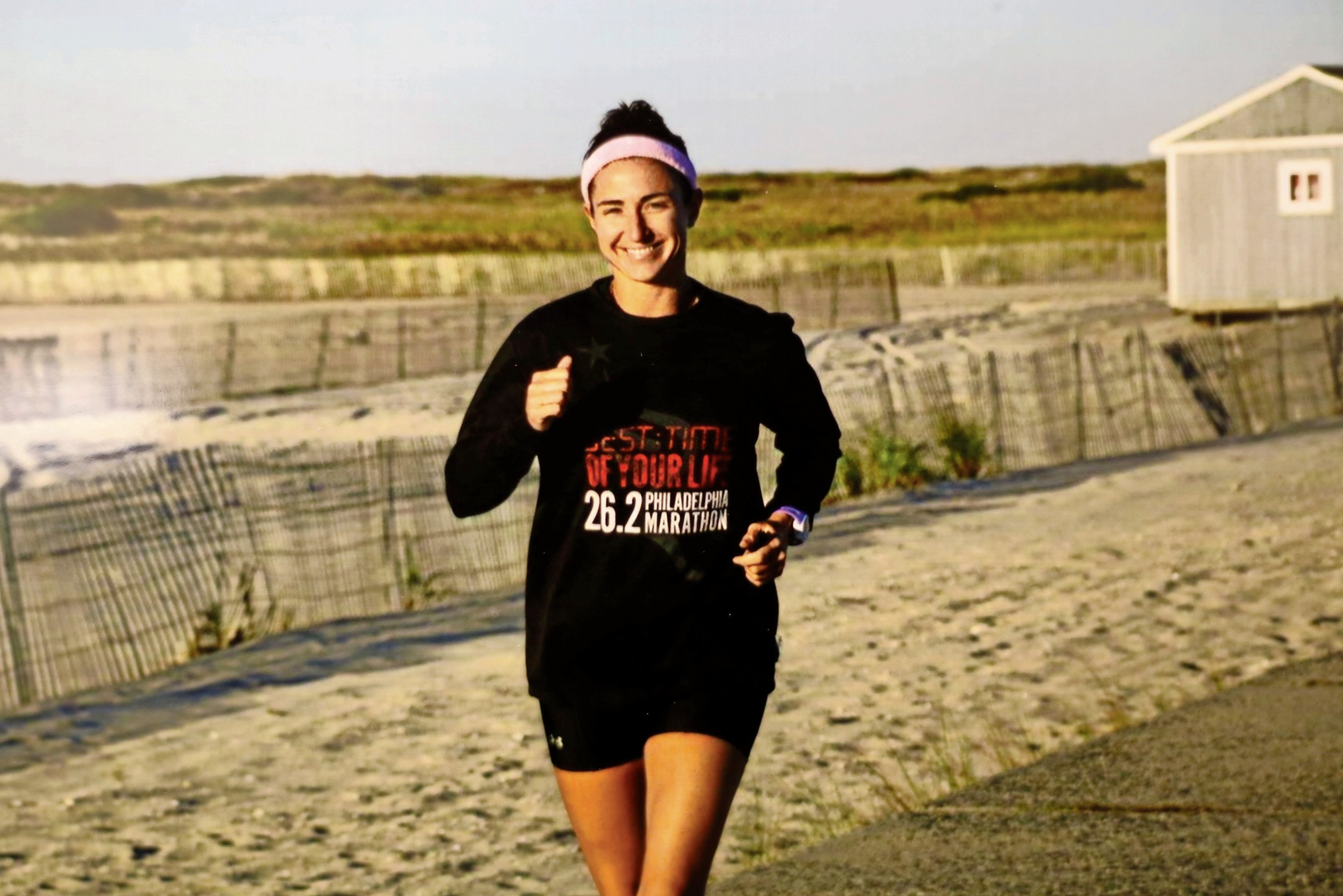 Perno-Grosser competed in the Bethpage Ocean to Sound Relay, sponsored by the Greater Long Island Running Club, at Jones Beach State Park.