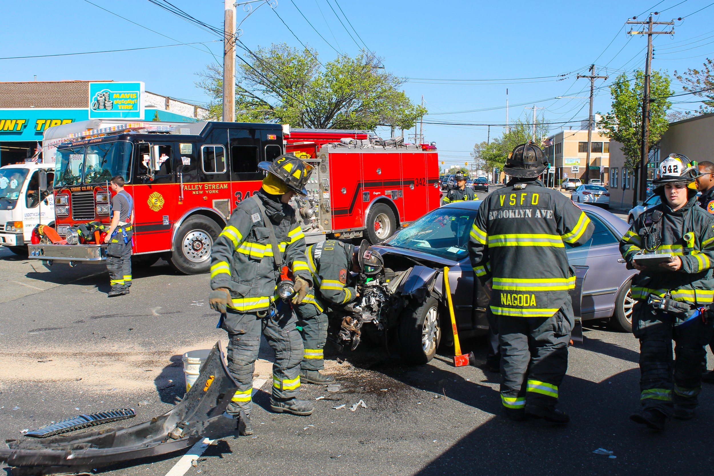 A crash on May 2 at the intersection of Merrick Road and Railroad Avenue in Valley Stream sent one driver to the hospital, according to first responders.