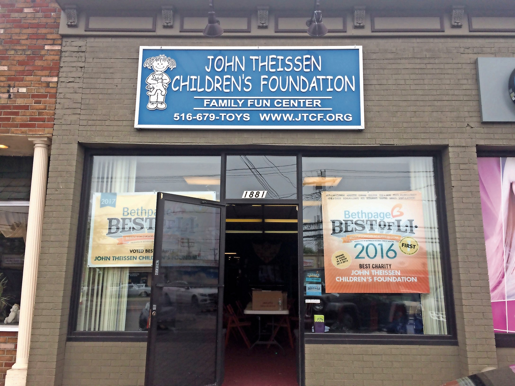 The John Theissen Children’s Foundation Family Fun Center, at 1881 Wantagh Ave., may close. Theissen needs to raise $50,000 by June 30.