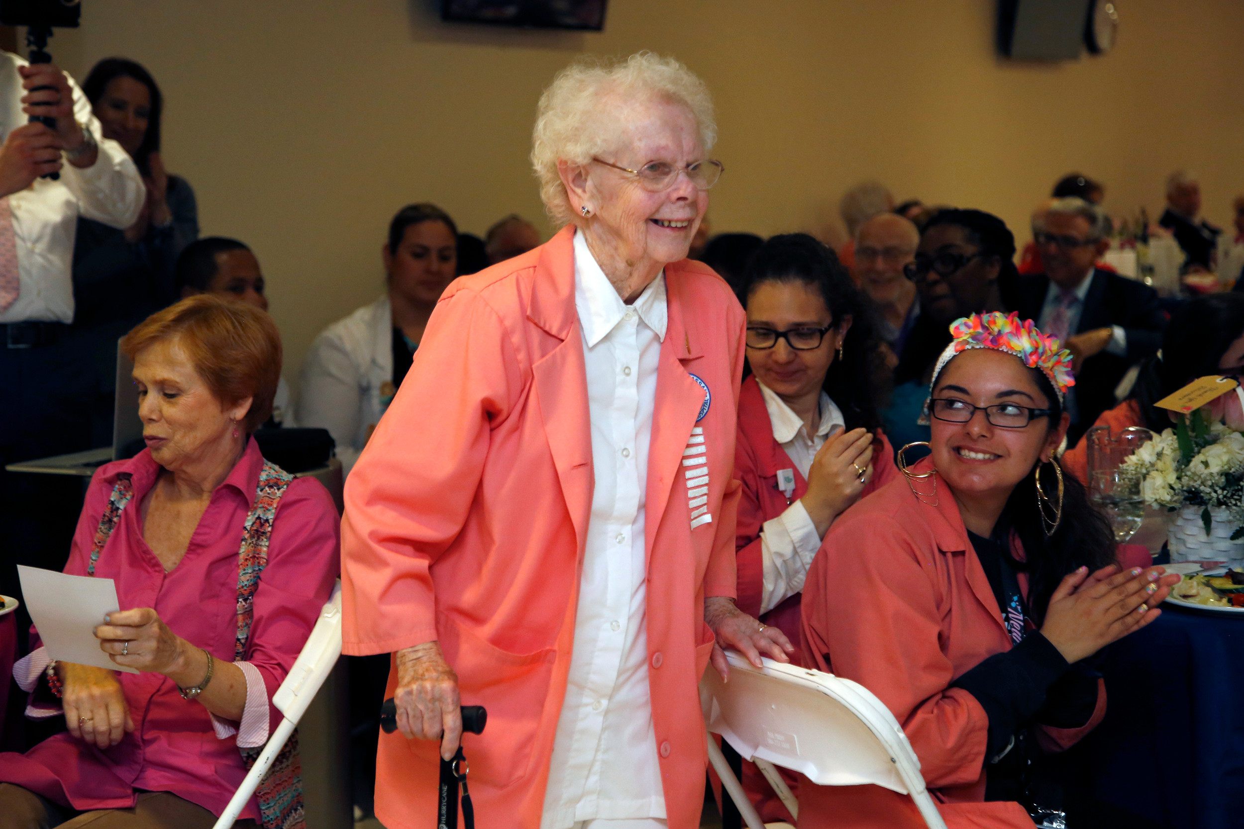Reinert, who has volunteered at South Nassau Communities Hospital for 55 years, was honored.