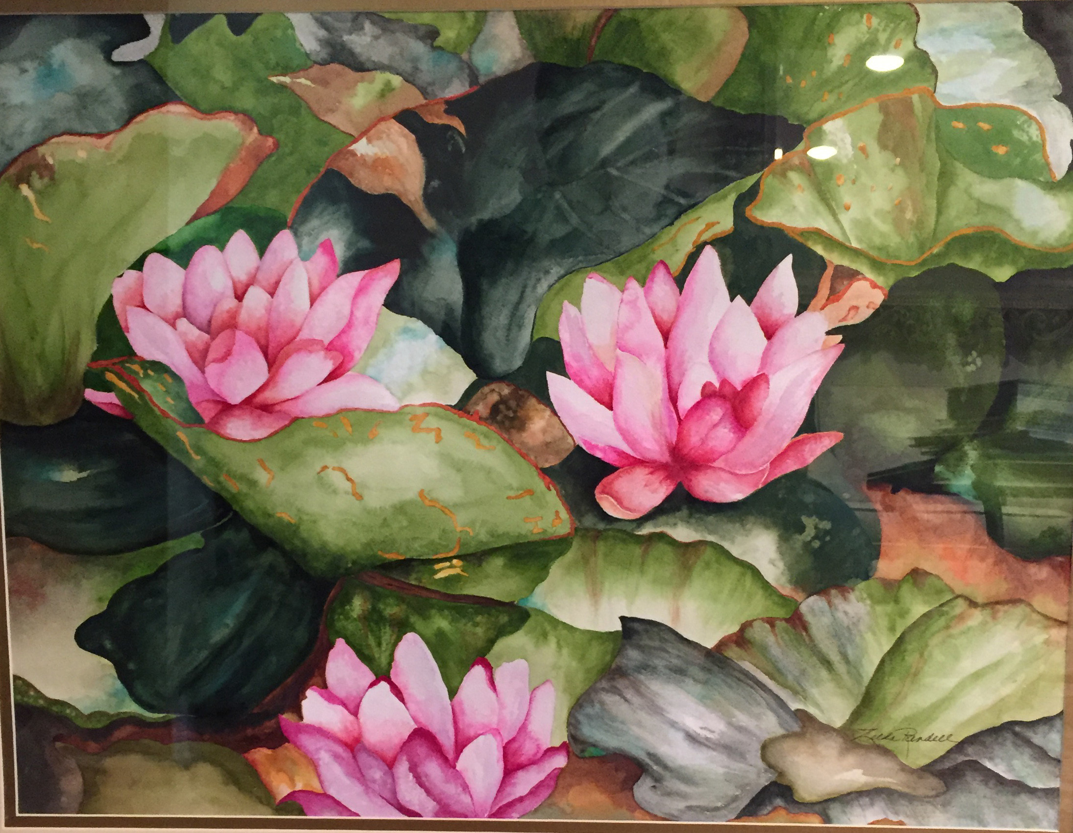 Malverne’s Zelda Randell is a watercolor artist who will have several paintings, including “Water Lilies,” on display during the ArtWalk.