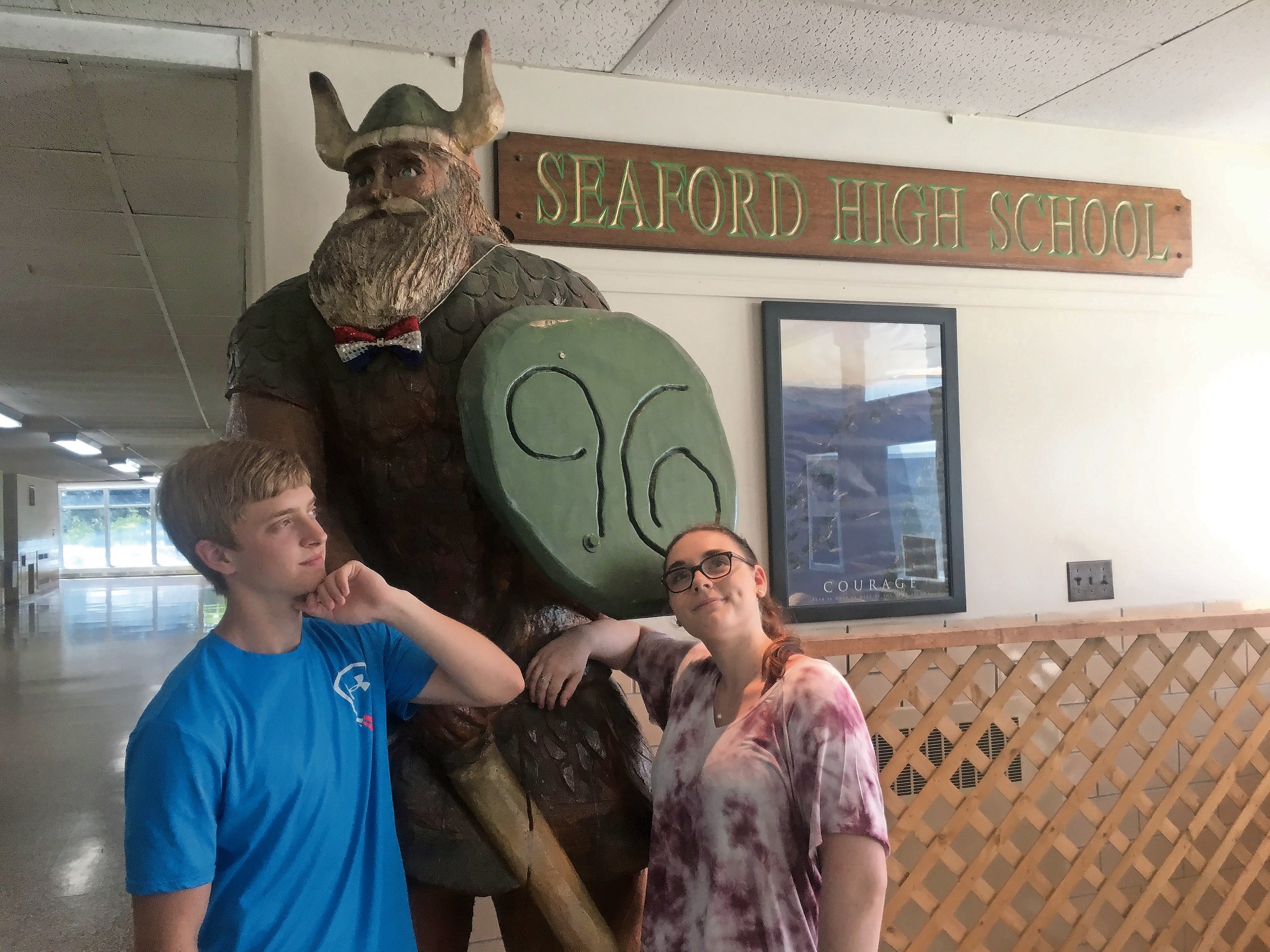 Salutatorian Evan Groder and Valedictorian Sarah Umstadt said that many Seaford students embraced school spirit.