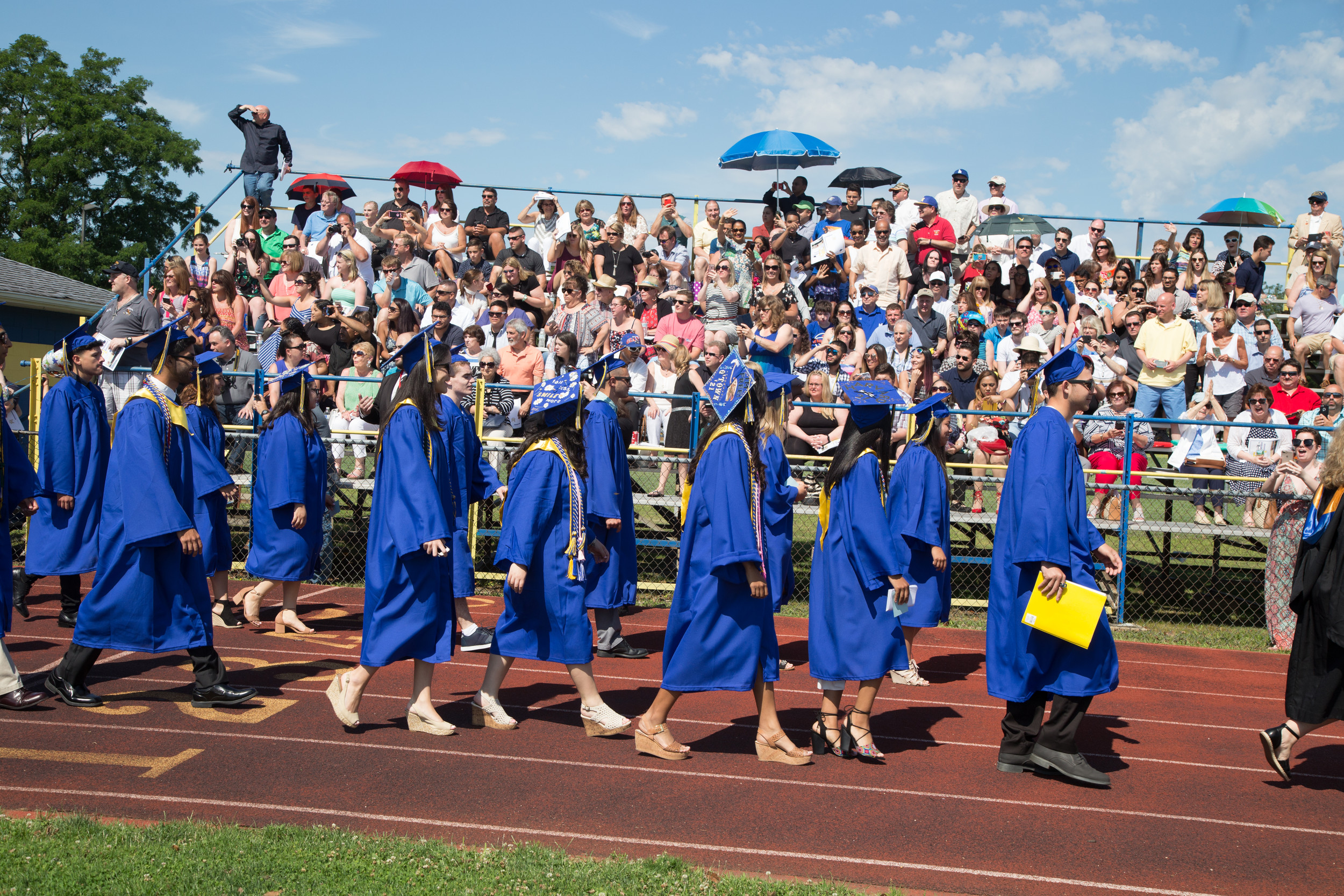 East Meadow High School seniors are all smiles at graduation Herald