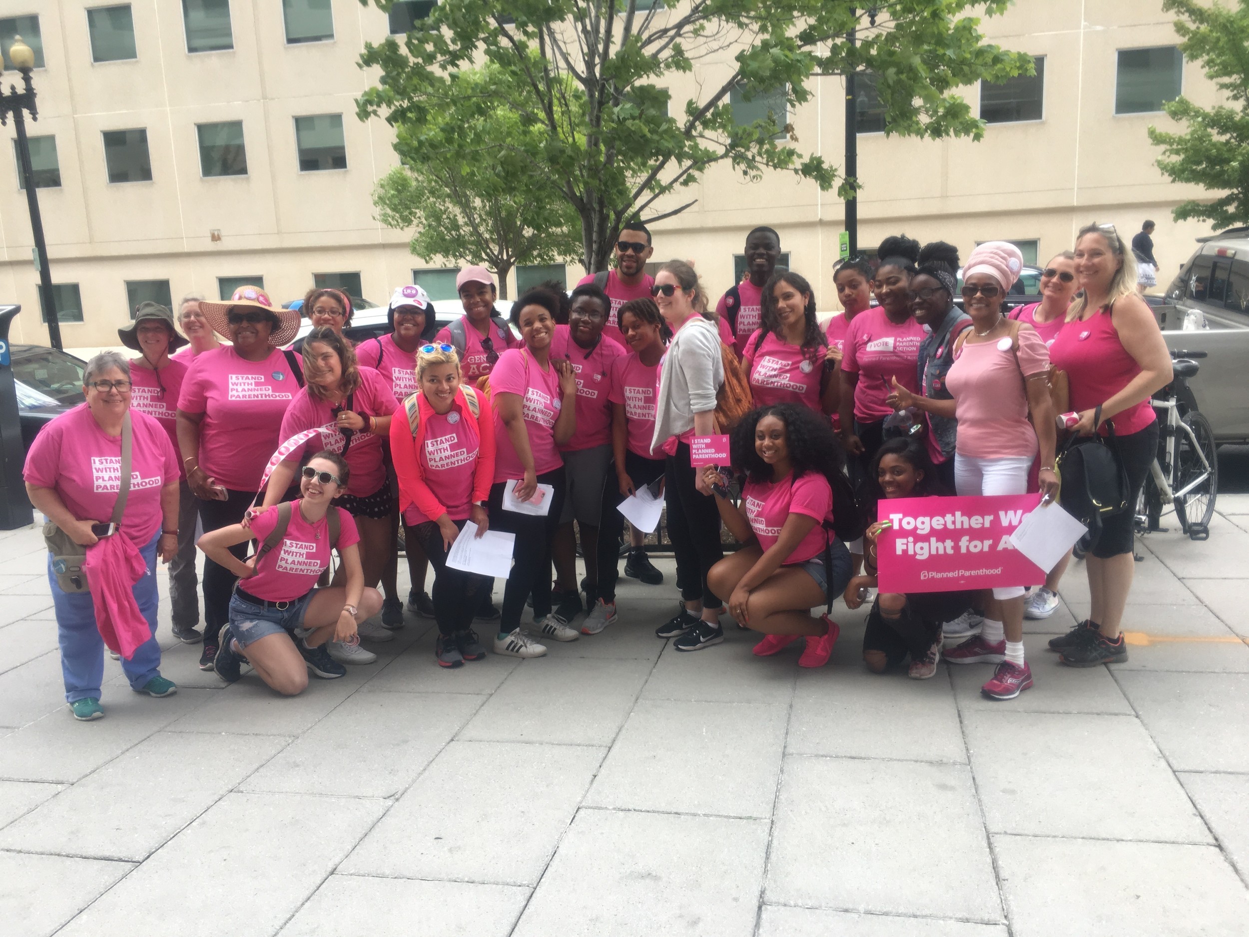 Volunteers for Planned Parenthood of Nassau County took a bus to Washington, D.C. to join the demonstrations.