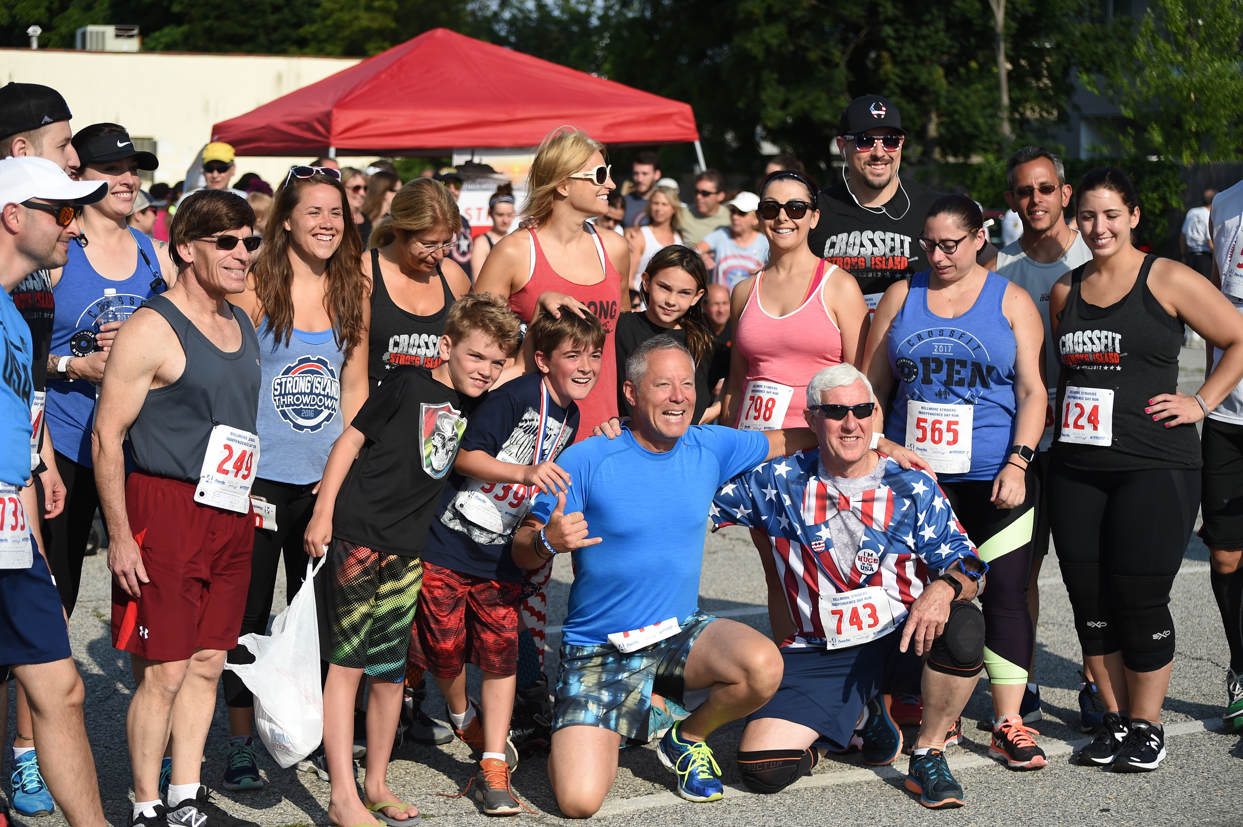 Hundreds of runners from near and far were all smiles at the 35th annual Bellmore Striders Independence Day run.