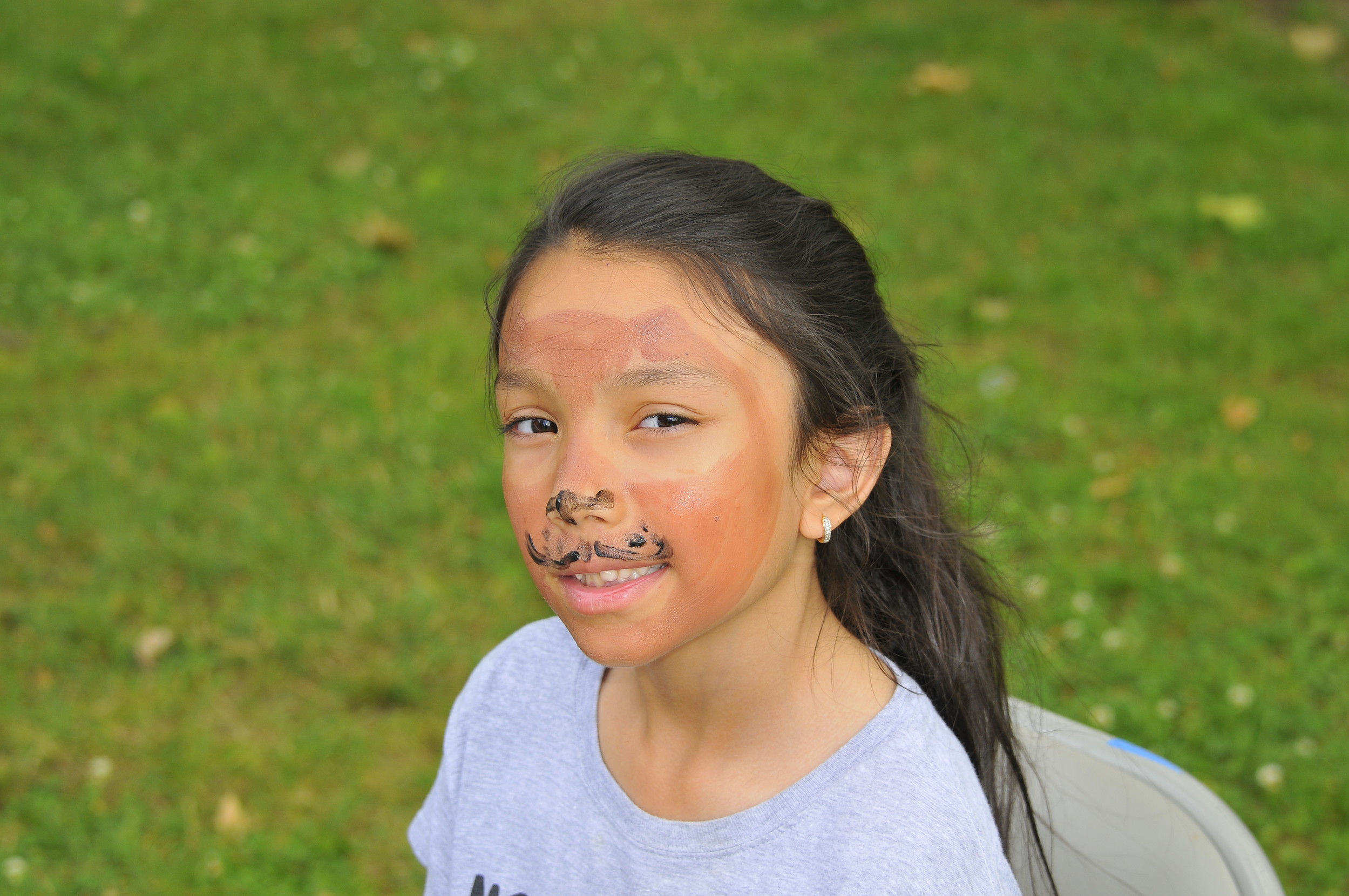 Victoria Lambriola, 8, got her face painted at the celebration.