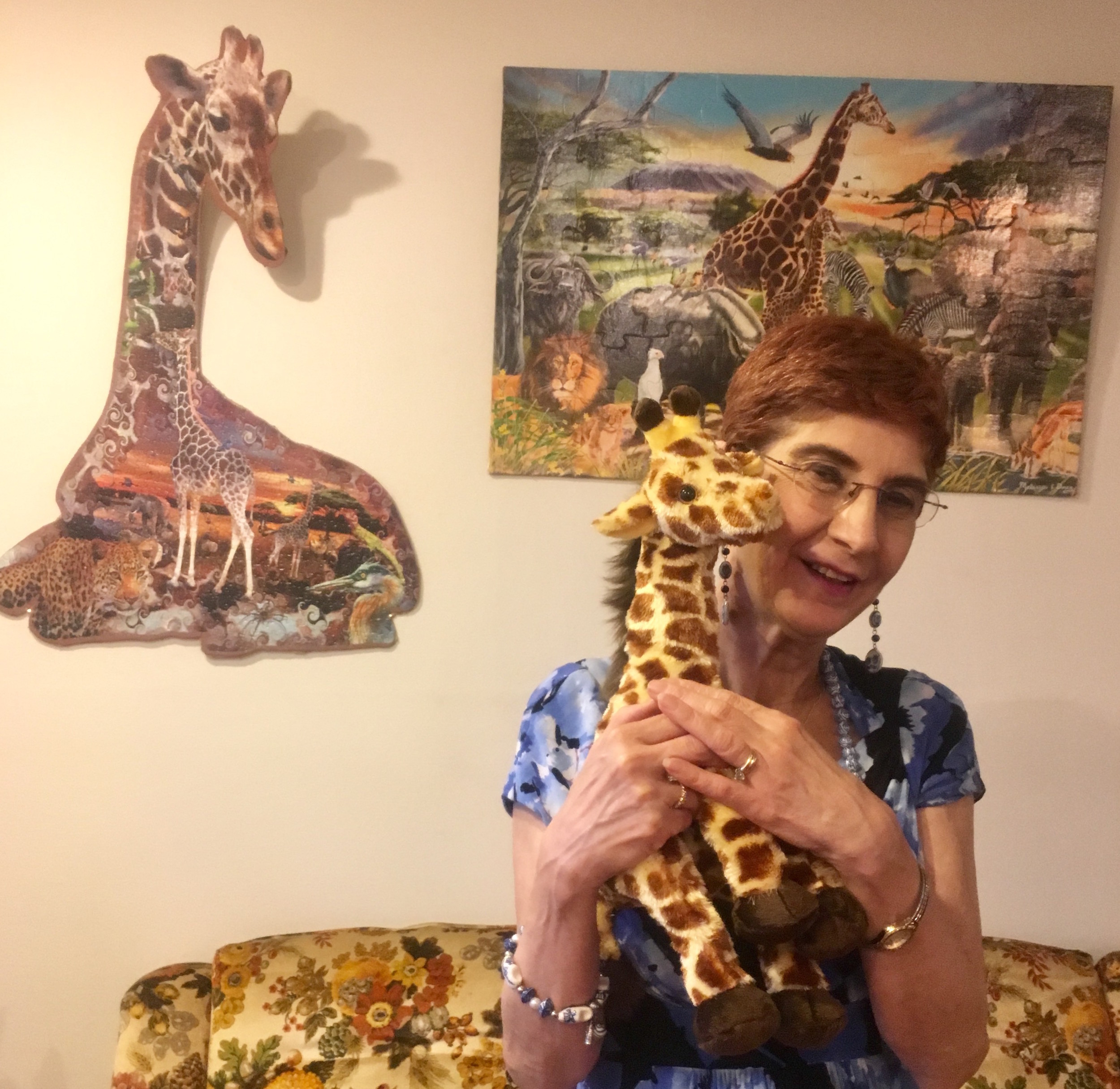 Renée Susman, 63, of Wantagh, has collected more than 500 giraffe-themed items.