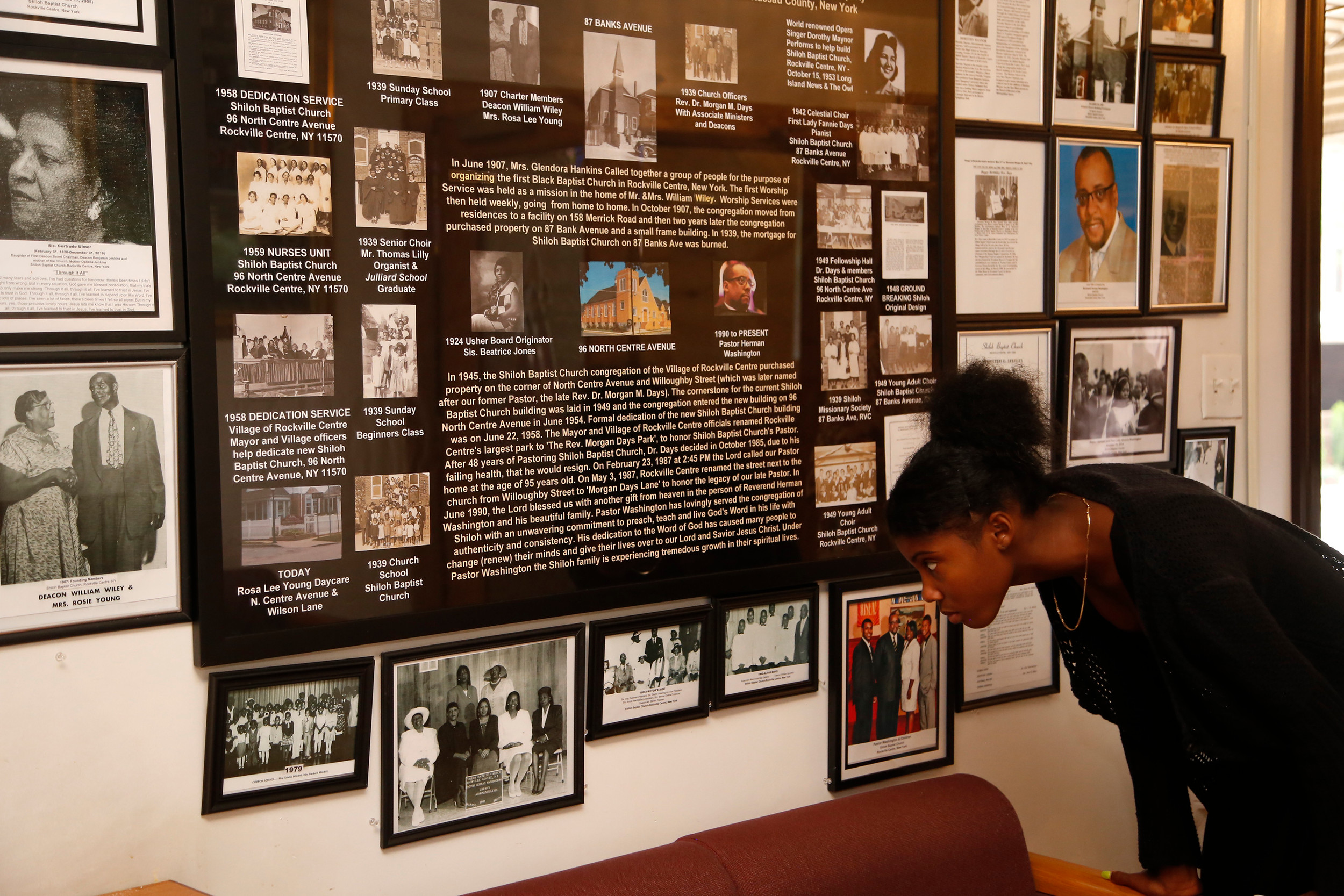 Nalijah Martin, a church member, took a closer look at photos from Shiloh’s history.