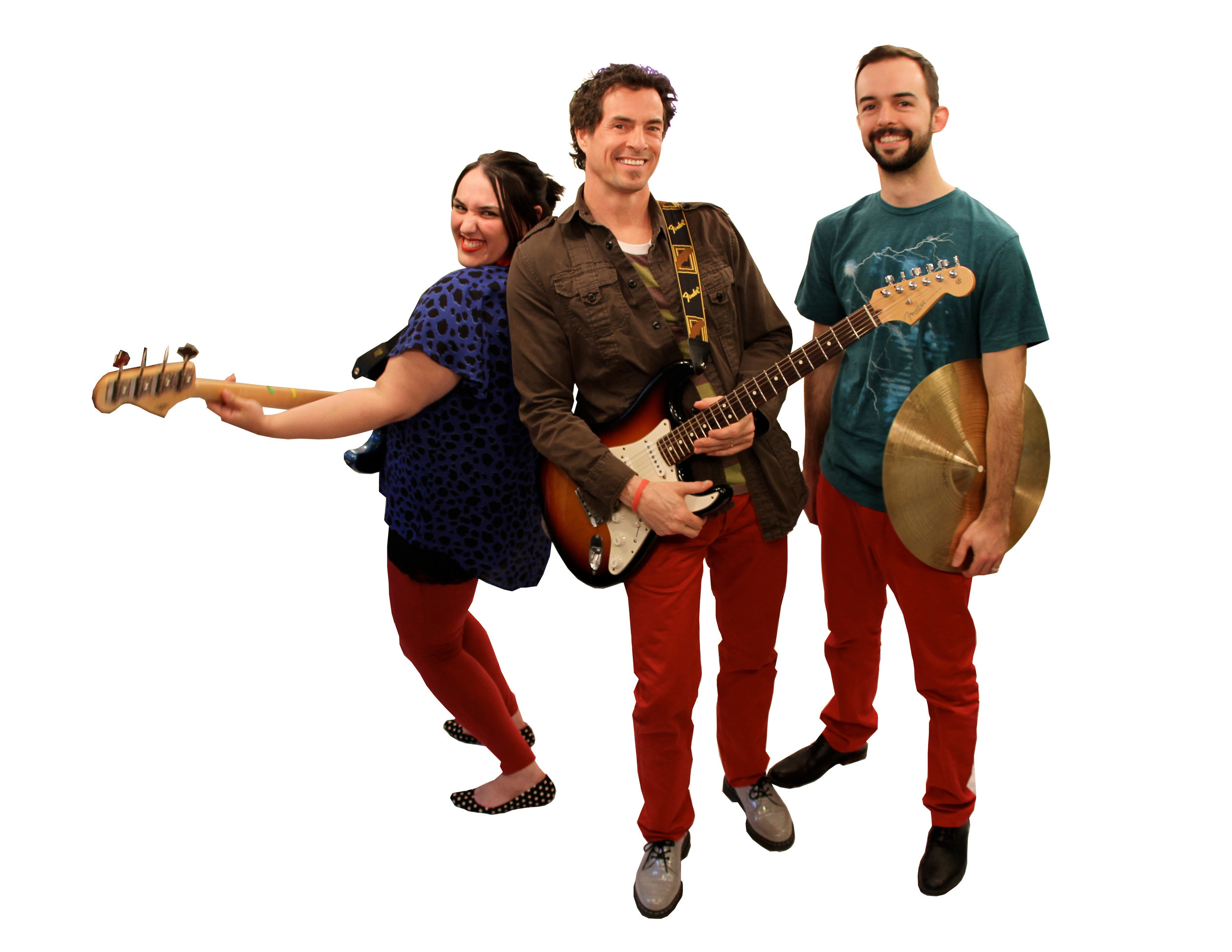 Frontman Danny Weinkauf, center, and his Red Pants band members Tina Kenny Jones (vocals, bass) and Steve Plesnarski (drums) are set to release their third album.
