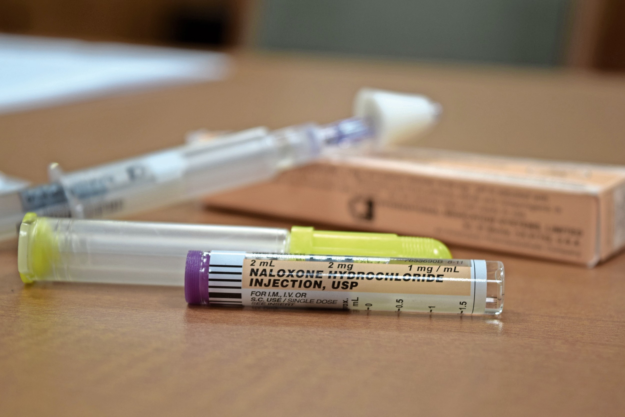 A Naloxone Hydrochloride injection, better known as Narcan, reverses a heroin overdose by blocking opioid receptors in the brain. The Levittown Community Action Coalition will hold Narcan seminars for community members.