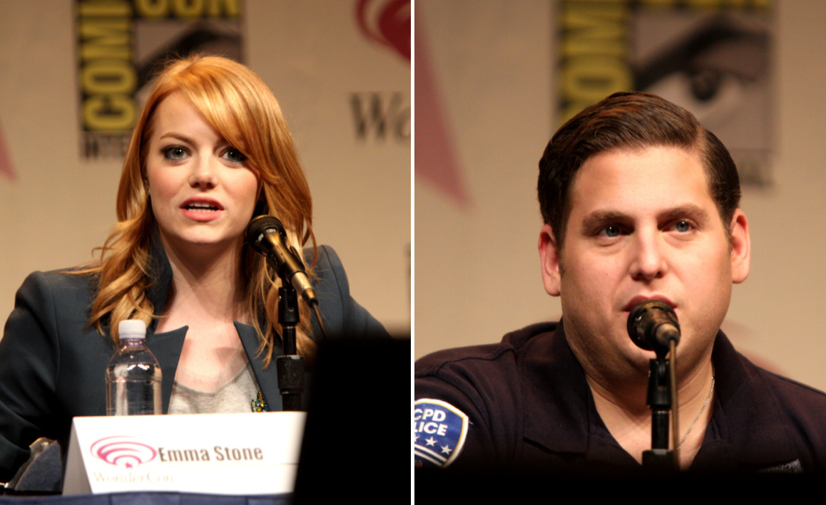 Emma Stone, left, and Jonah Hill spoke at the 2012 WonderCon in Anaheim, Calif.