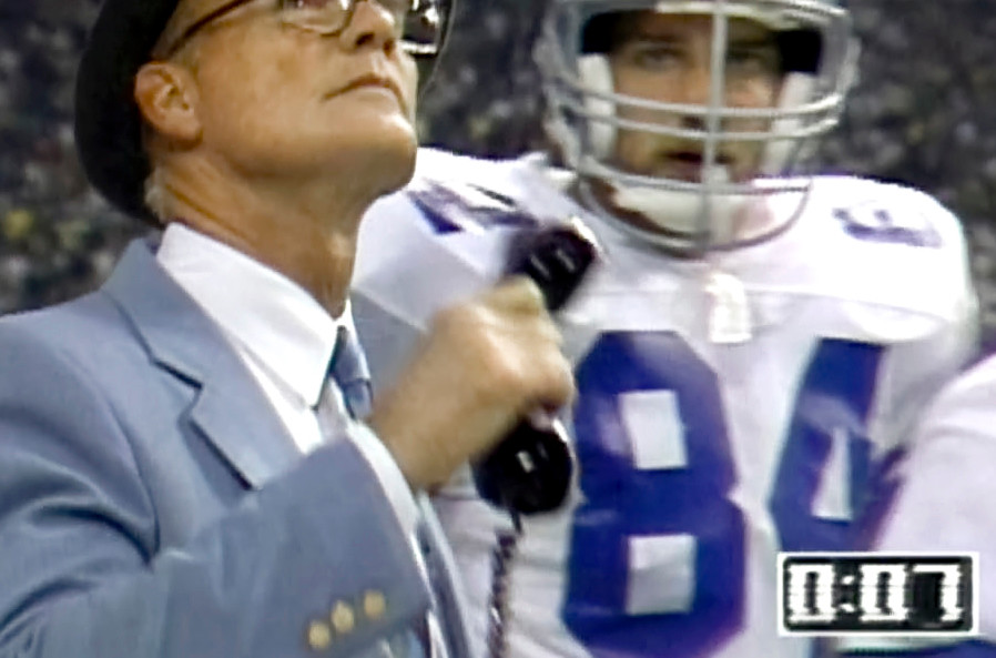 Footage of Rich Borresen on the Dallas Cowboys sideline next to coach Tom Landry on ESPN’s recent documentary on the 1987 NFL players’ strike.