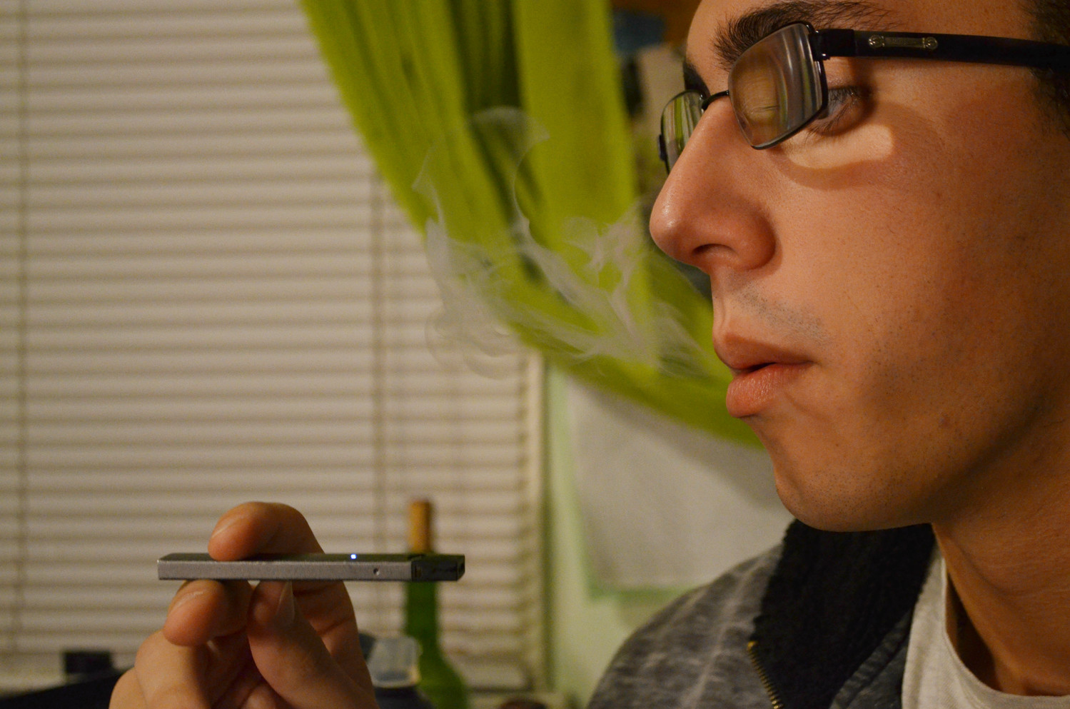 Tyler Calabrese, 20, of Merrick, used an e-cigarette. Although the legal age to buy tobacco and liquid nicotine products differs across Nassau County, the Town of Hempstead raised the legal age from 18 to 21 earlier this year. The City of Long Beach aims to follow in its footsteps.
