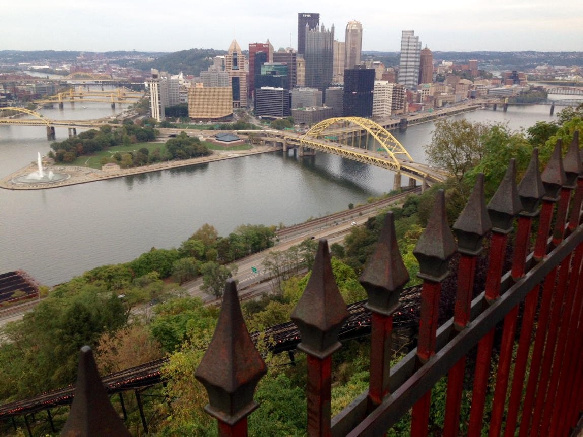 A view of Pittsburgh from above.