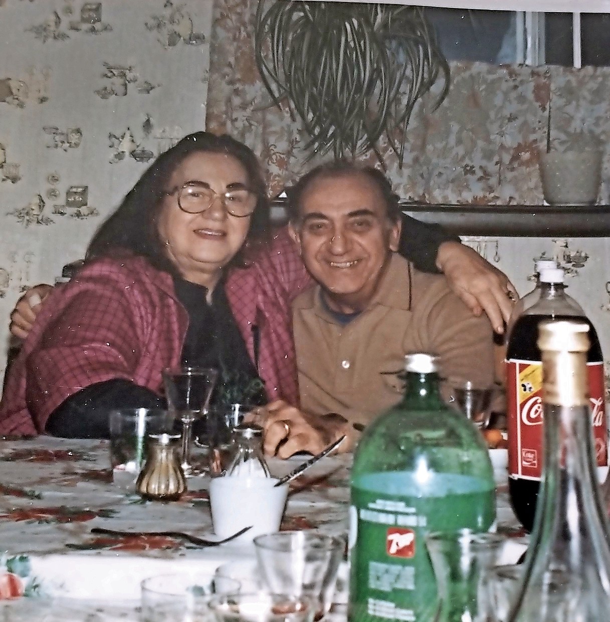 Nettie and Charlie Franza at a holiday party in the 1980s.