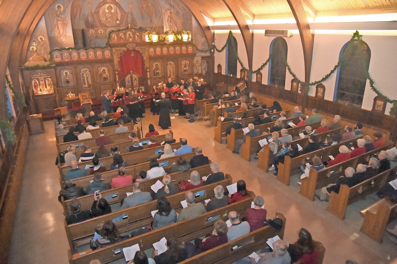Parishioners of East Meadow’s Holy Trinity Orthodox Church listened to the church choir during its annual Christmas concert on Dec. 2.