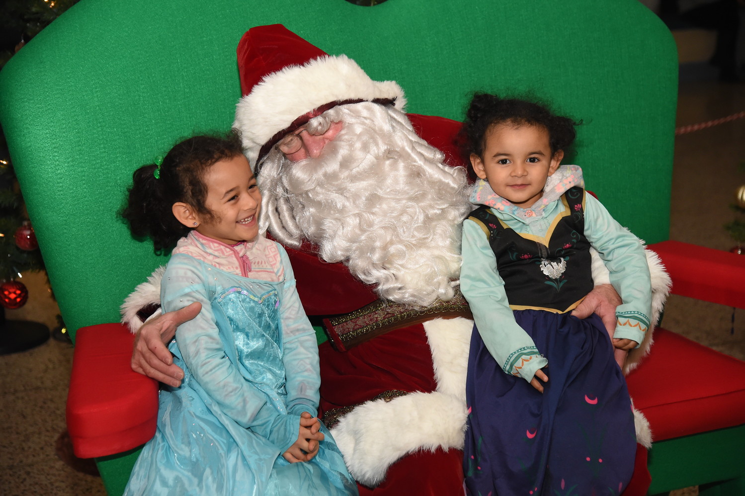 Freeport Smith sisters Amelie, 5, and Audrey, 3 were excited to share with Santa Clause Christmas wishlist.