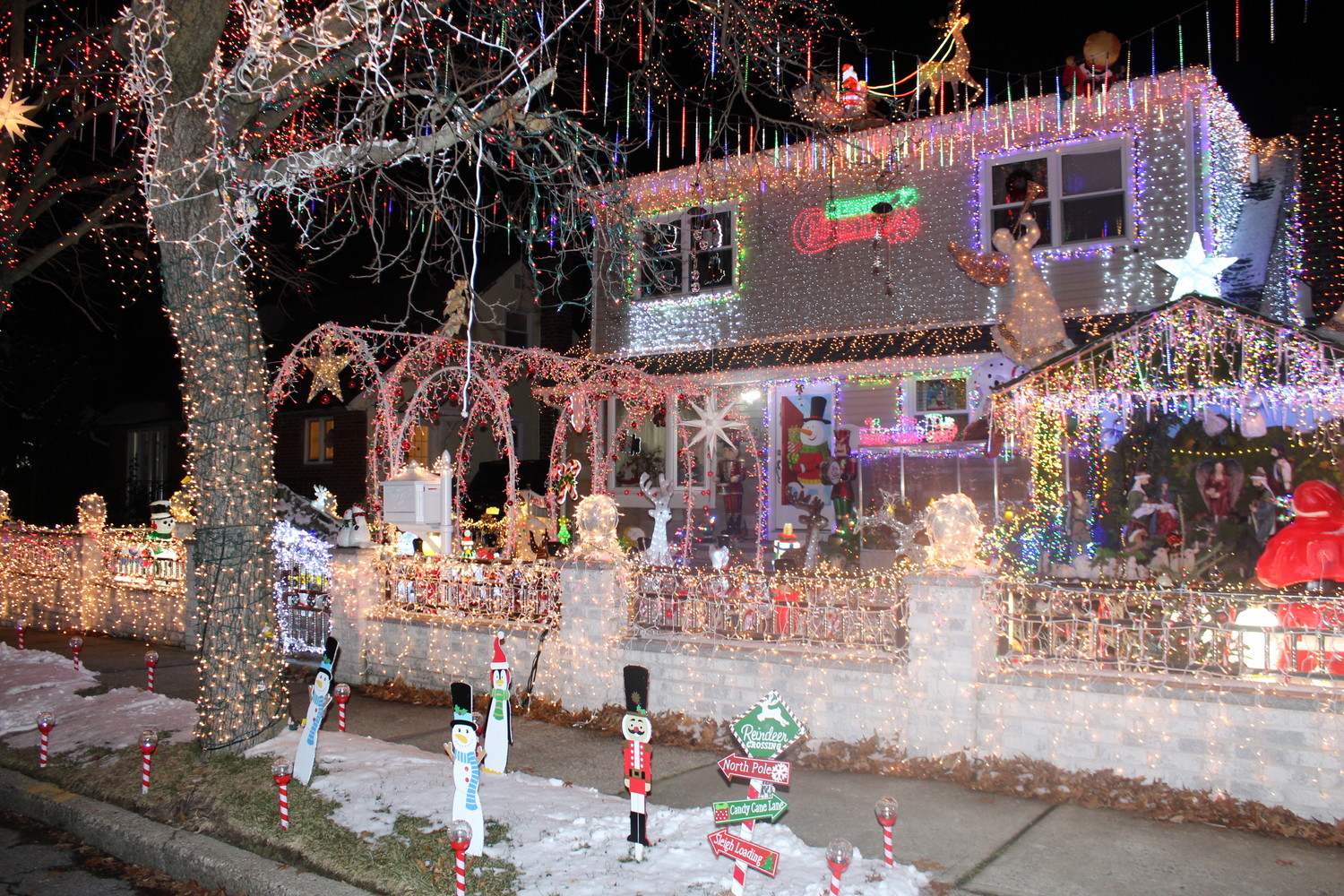 The house at 144 Guenther Ave. in Valley Stream leaves no conceivable Christmas decoration unaccounted for.