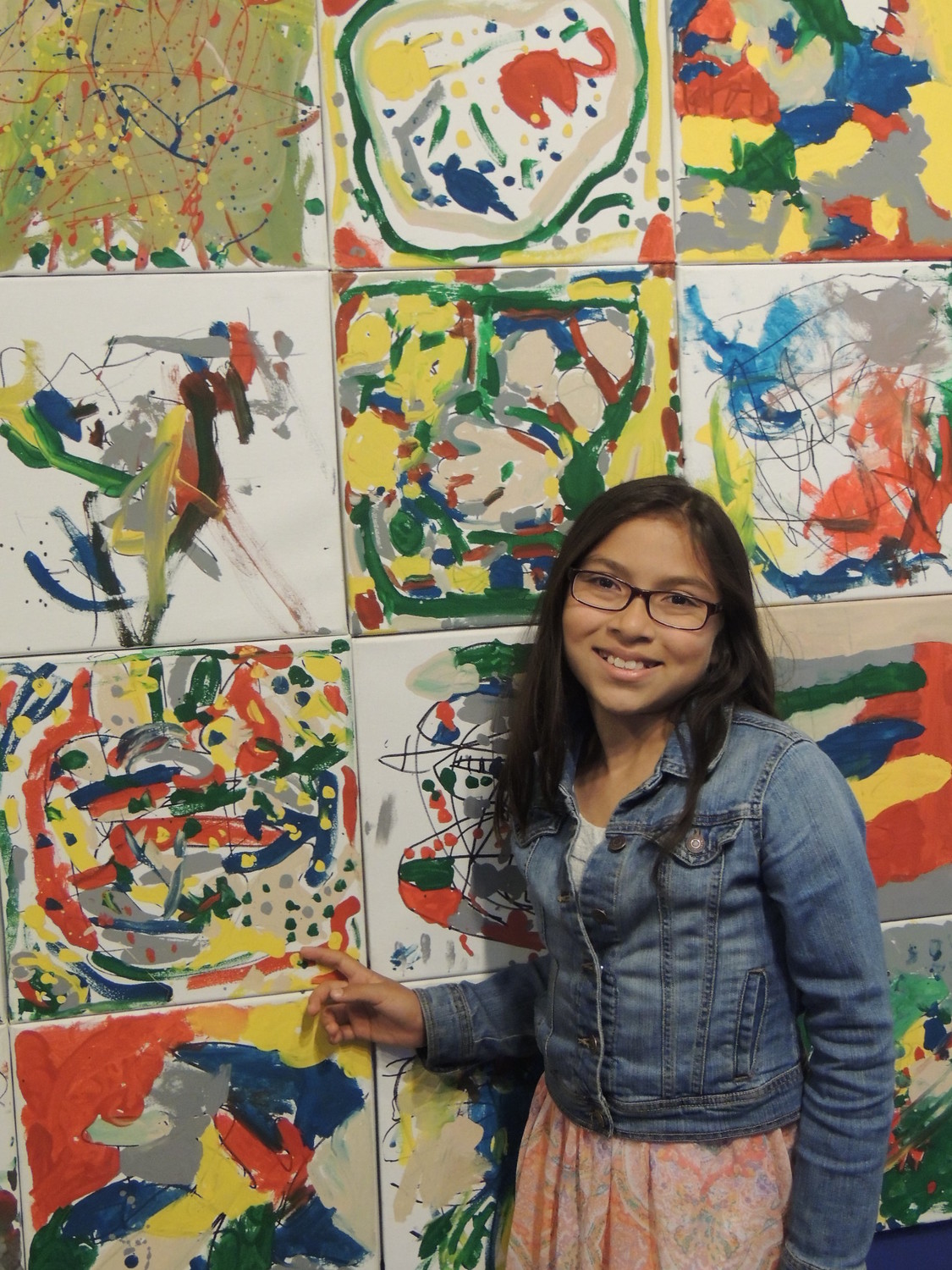 Teens create abstract art as part of the de Kooning initiative during sessions held in libraries across Nassau County.