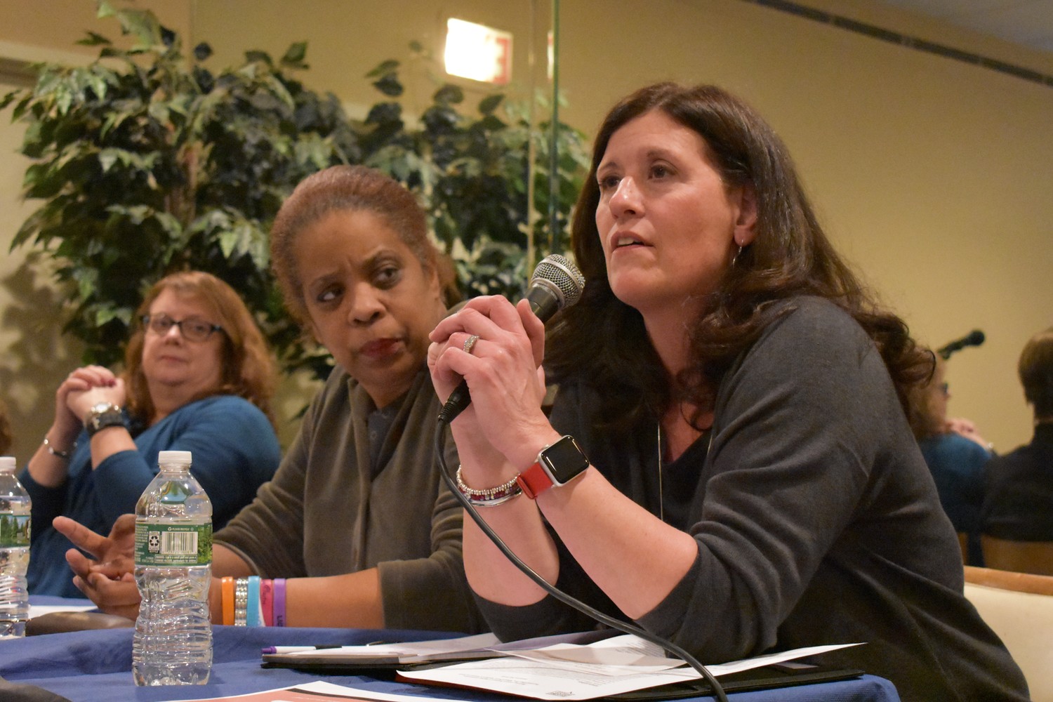Kathleen Baxley, Rockville Centre’s deputy mayor, discussed how she has made a difference in the community during a “Beyond #MeToo” event hosted by Raising Voices at Central Synagogue-Beth Emeth on Jan. 31.