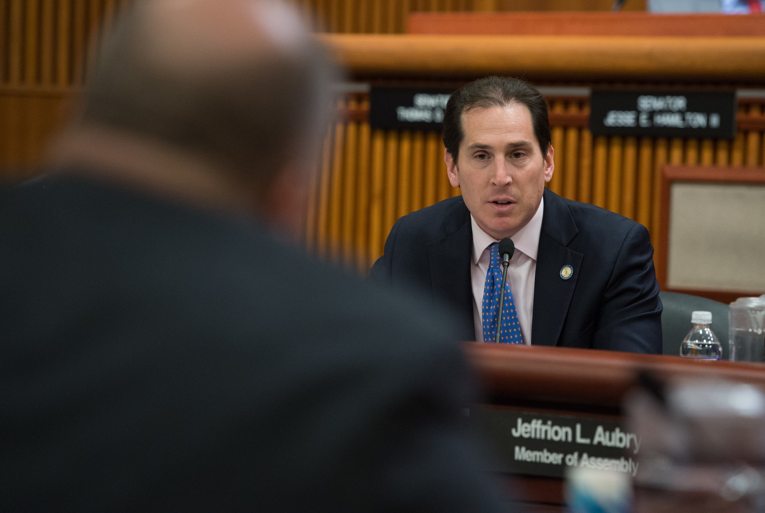 Sen. Todd Kaminsky pressed DHSES Commissioner Roger Perrino on the Senate floor over the lack of progress on the drainage project he oversees.