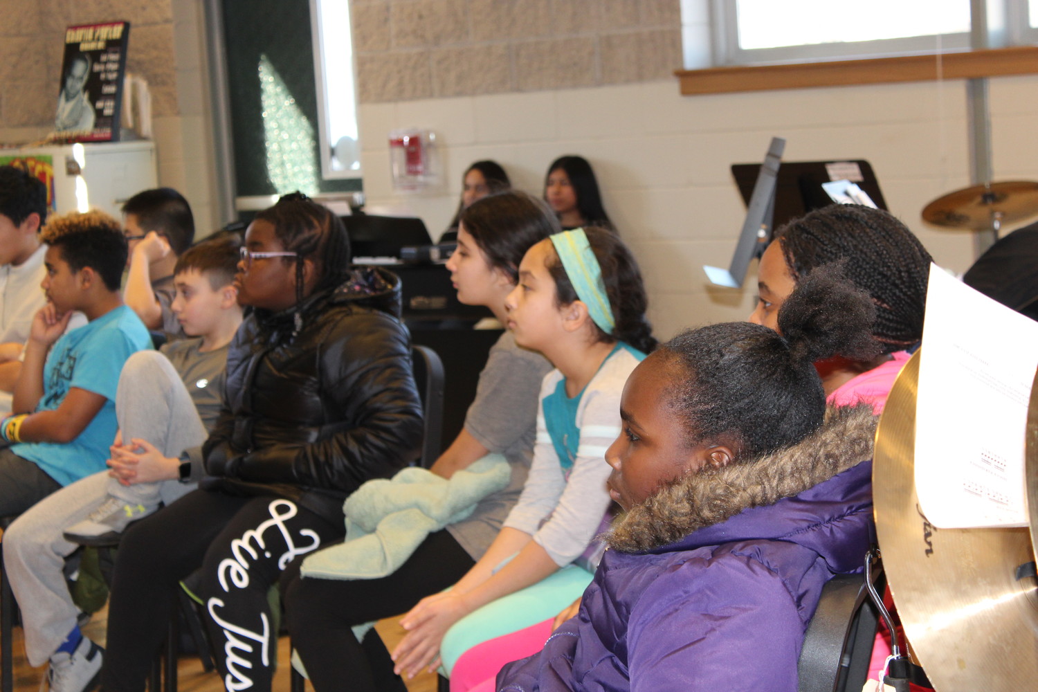 Nine students from the No Place for Hate Committee at West End Elementary School attended a discussion.