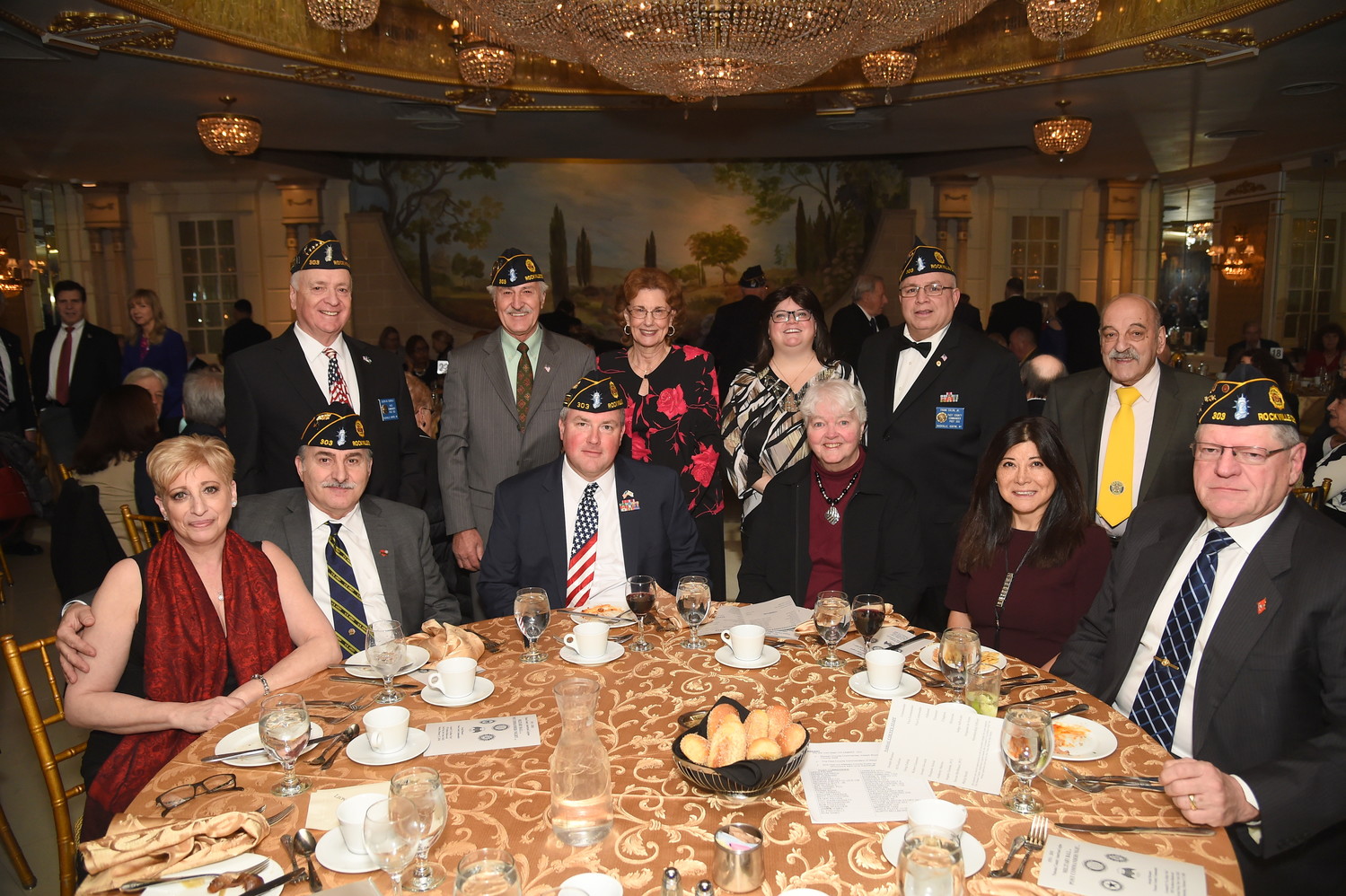 Members of the Rockville Centre American Legion Post 303 attended the event in Great Neck on Feb. 17.