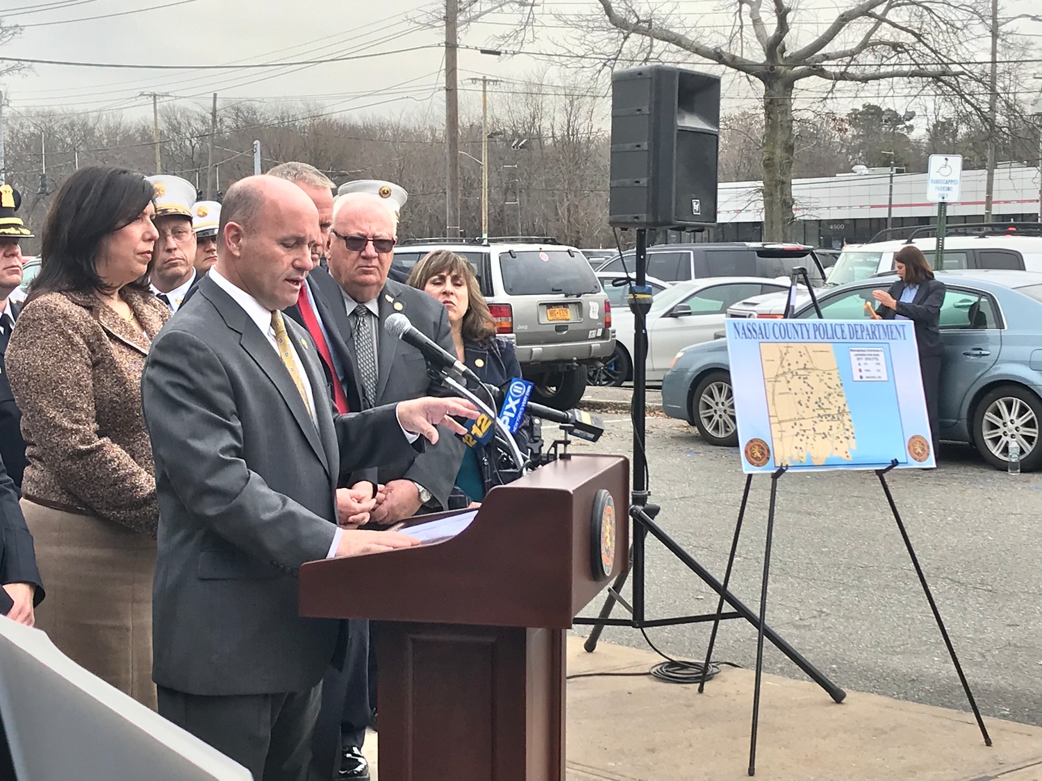 Nassau County Police Commissioner Patrick Ryder identified Massapequa as the department’s first identified opioid overdose “hot spot” through their OD Maps software. Nassau County District Attorney Madeline Singas and Nassau County Executive Laura Curran, as well as NCPD officers and administrators joined Ryder at the March 1 news conference.