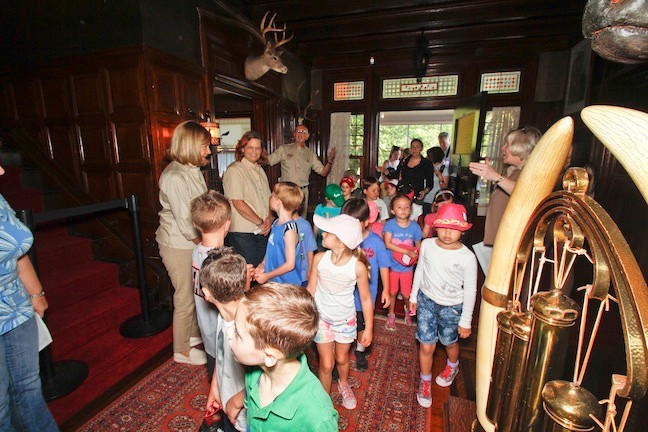 The children are the first visitors to enter the house in over three years.