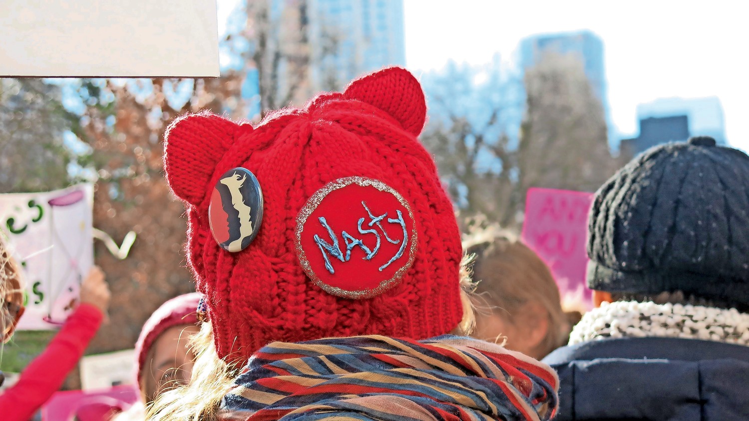 An estimated 200,000 people attended the second New York City Women’s March on Jan. 20. The hot-pink hat that made its mark at last year’s march was seen once again.